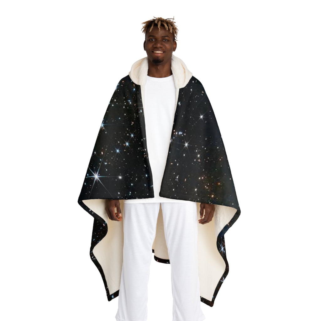 Galaxy Stars Hooded Blanket | Sherpa Fleece Hooded Blanket