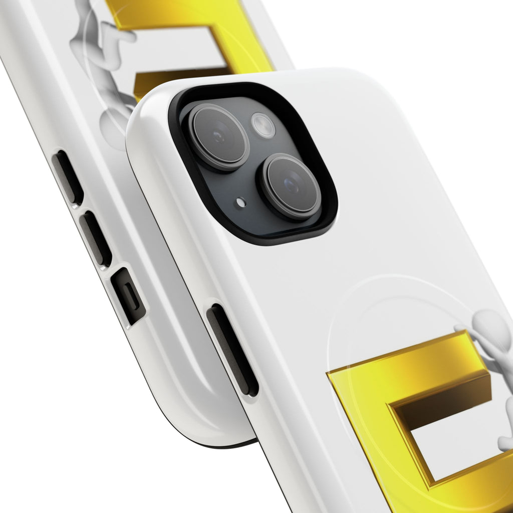 3D Gold Letter F Climber Phone Case | Magnetic Tough Case