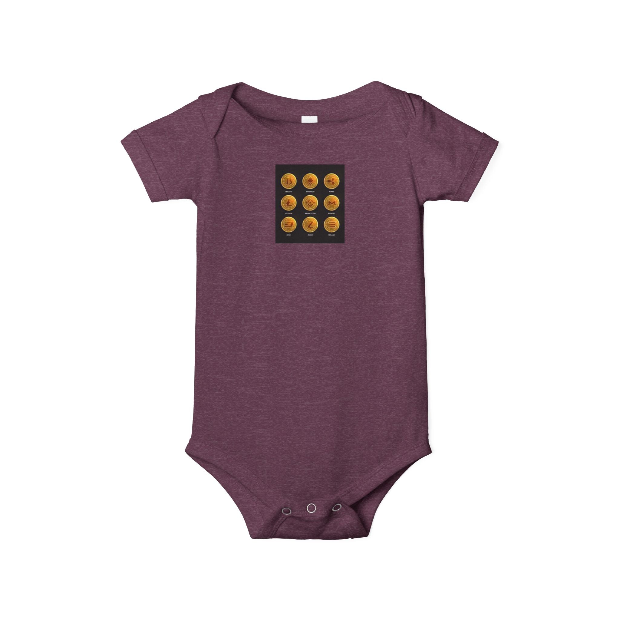 Grenouillère Bébé Pièce Unique Pièces de Monnaie Cryptomonnaie | Body Bébé Automne