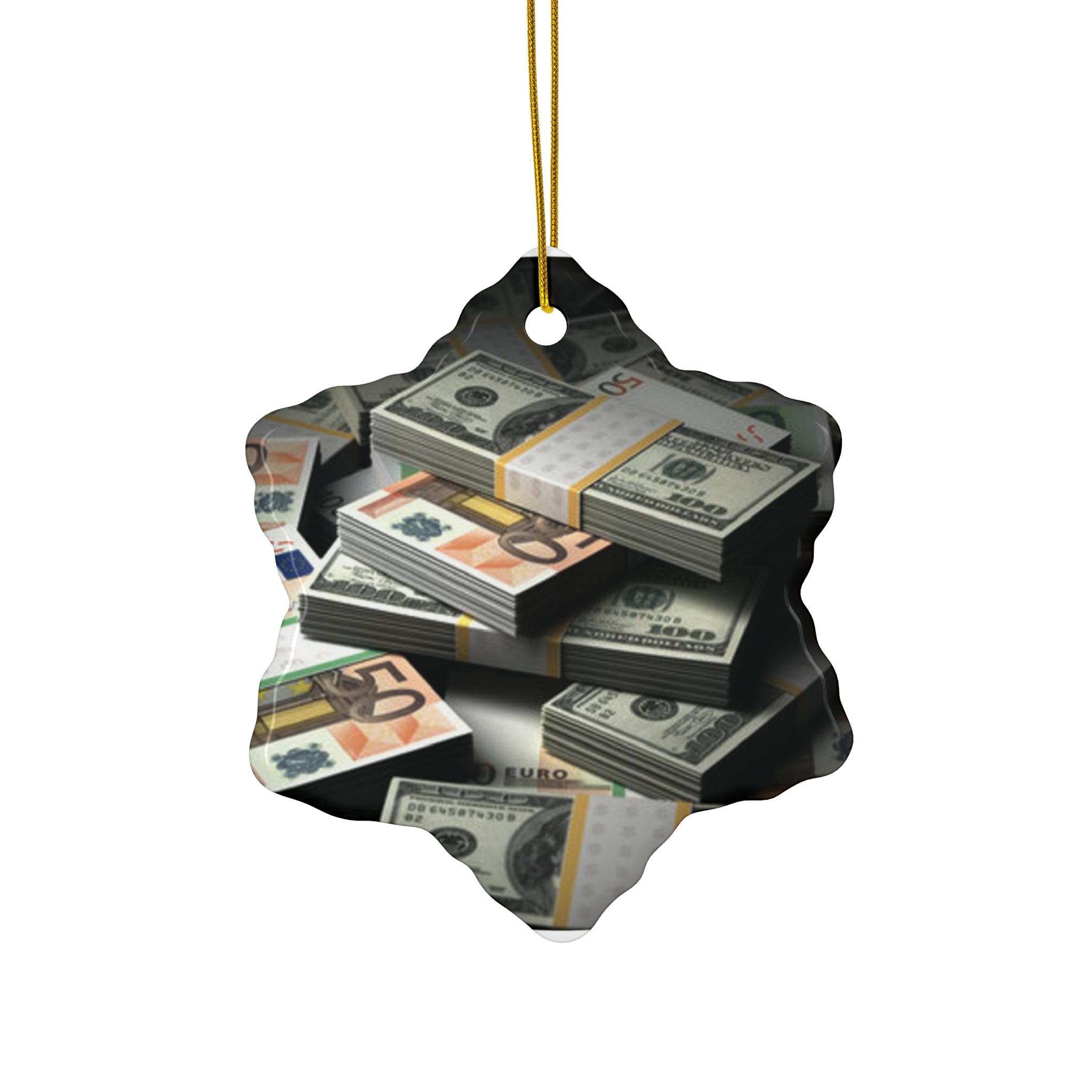 Ornement en céramique Milliardaire, 4 formes