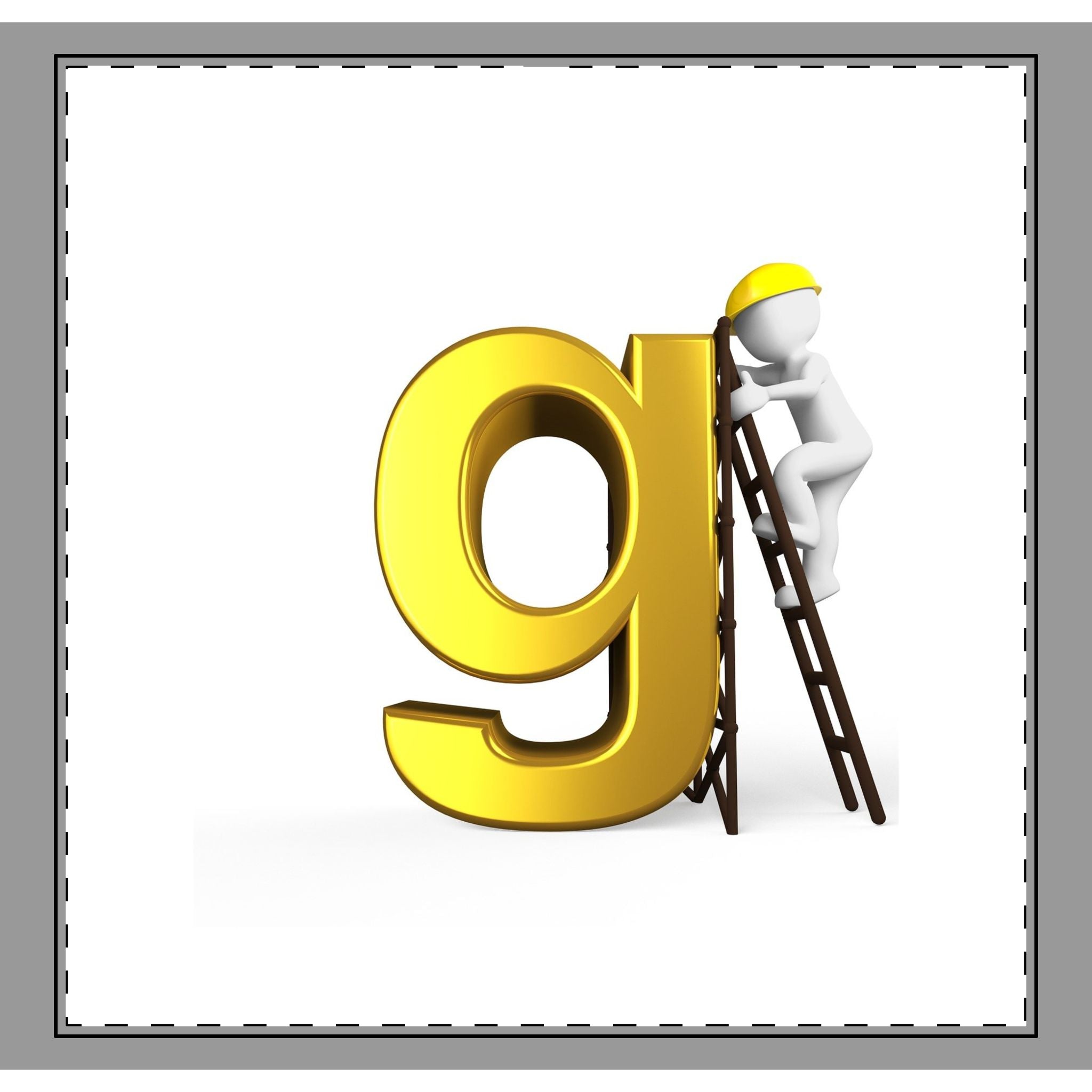 Woven-Style Coverlet | 3D Figure Building Gold Letter G