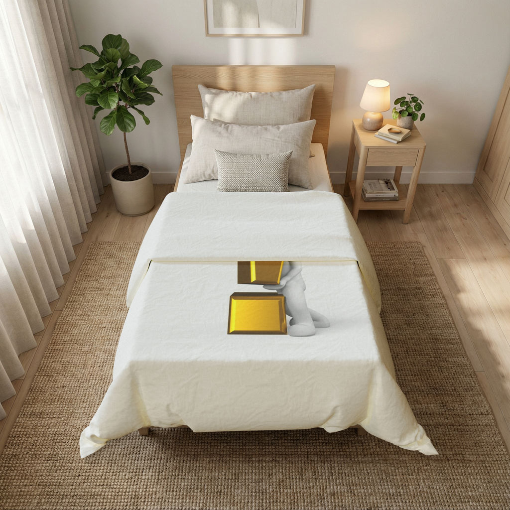 3D Exclamation Mark Duvet Cover | Minimalist Symbol Bedding