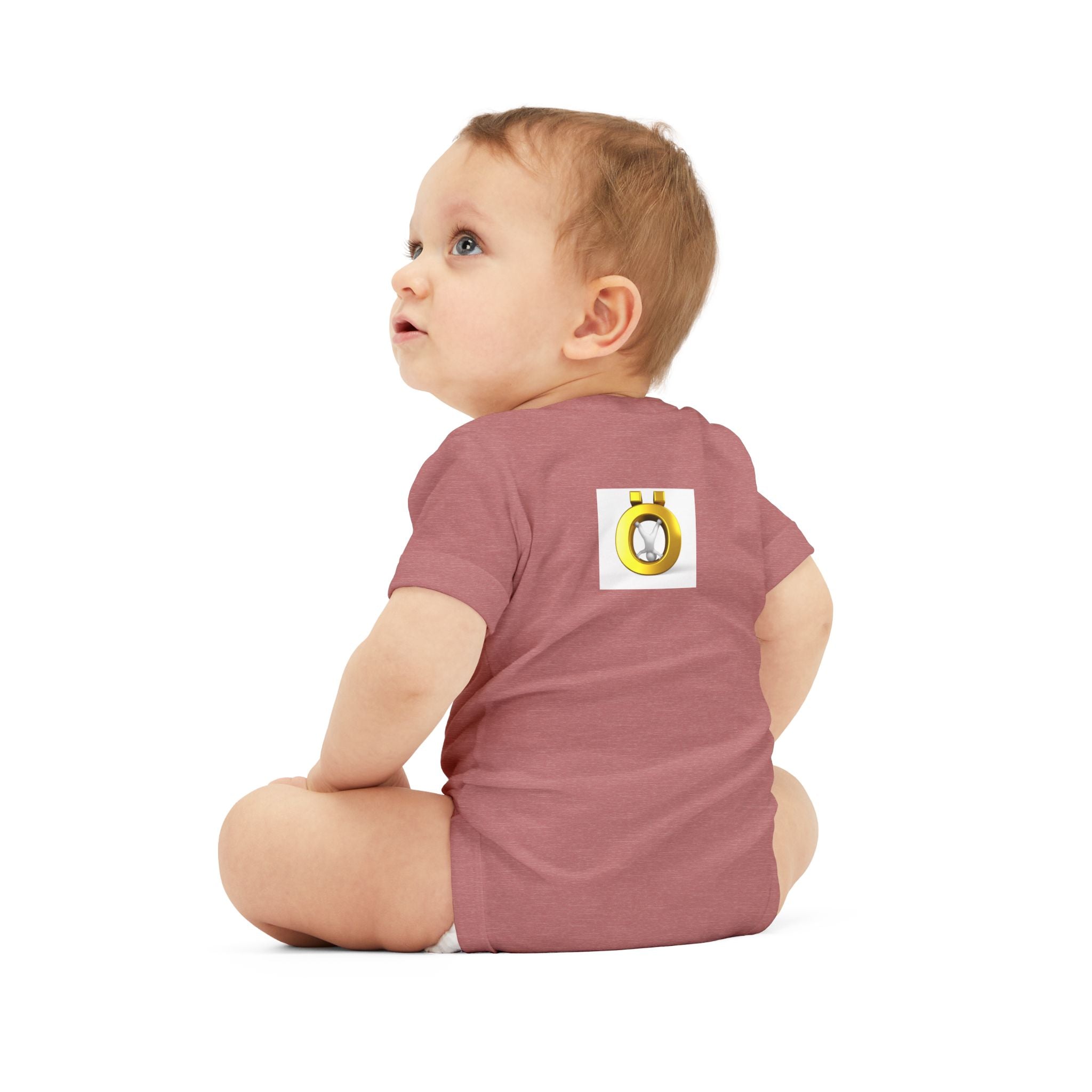 Yellow Letter Ö with Diamond Infant One-Piece | Baby Bodysuit