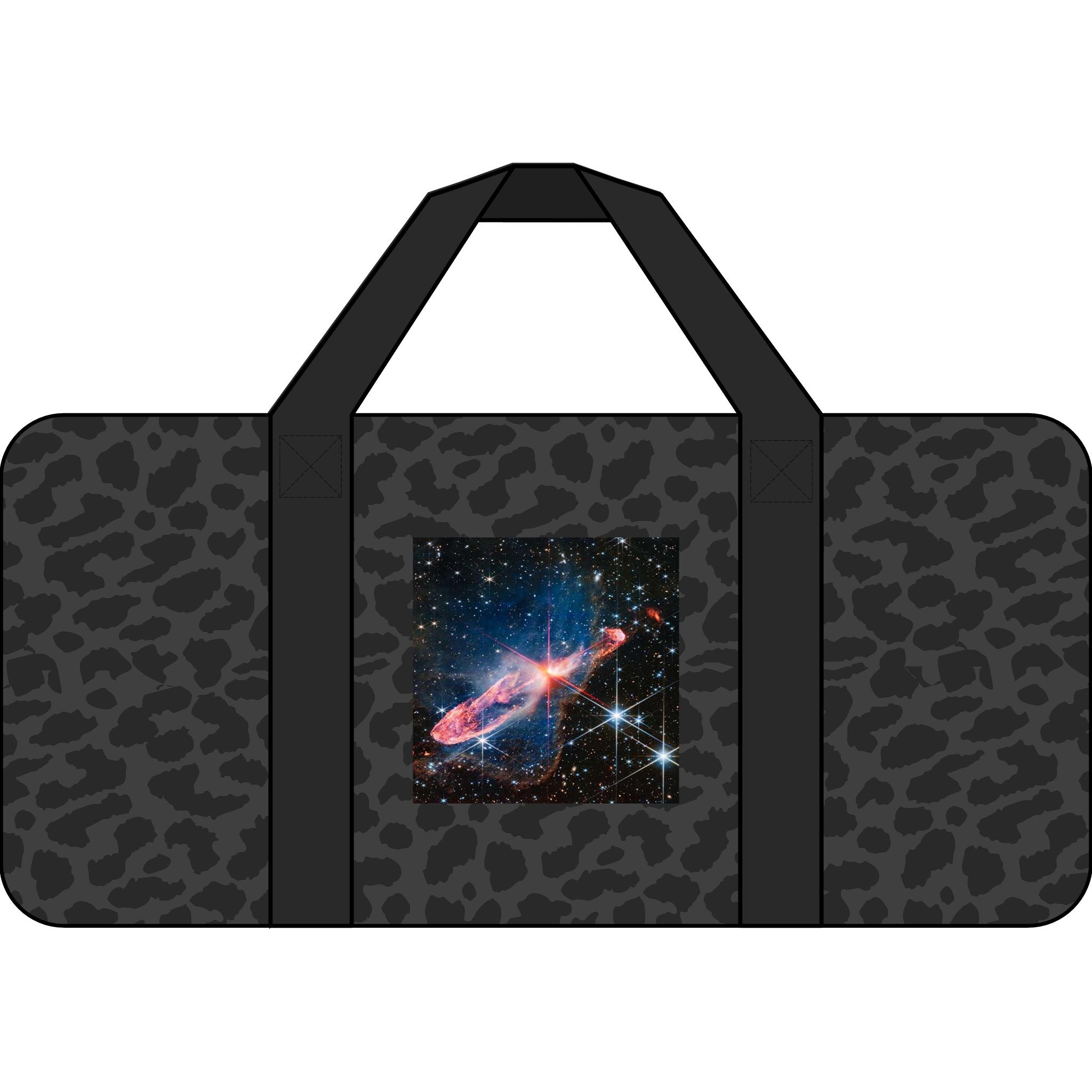 Sac de voyage Cosmic Nebula Tripper | Imprimé galaxie spatiale, sangle à carreaux