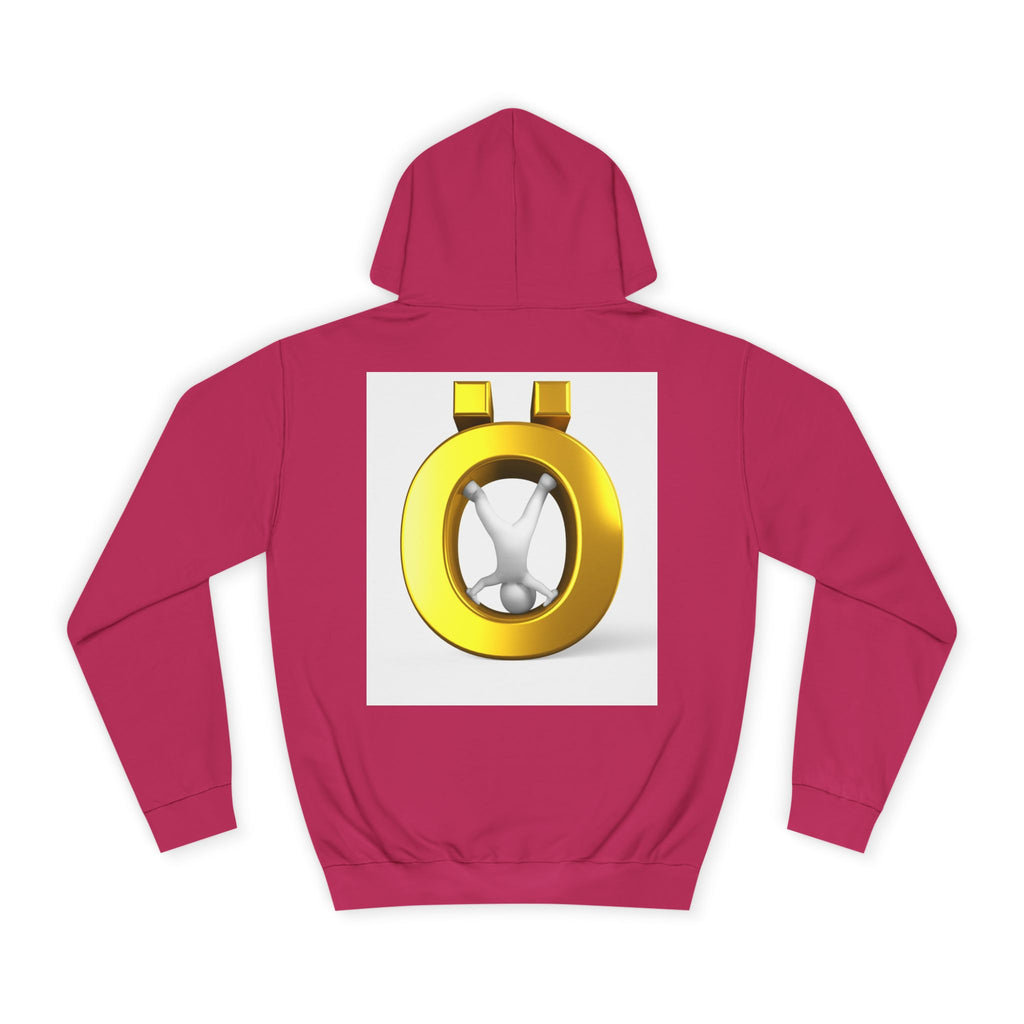 Gold Letter Ö Hoodie | Minimal Jewelry Logo, White Pullover