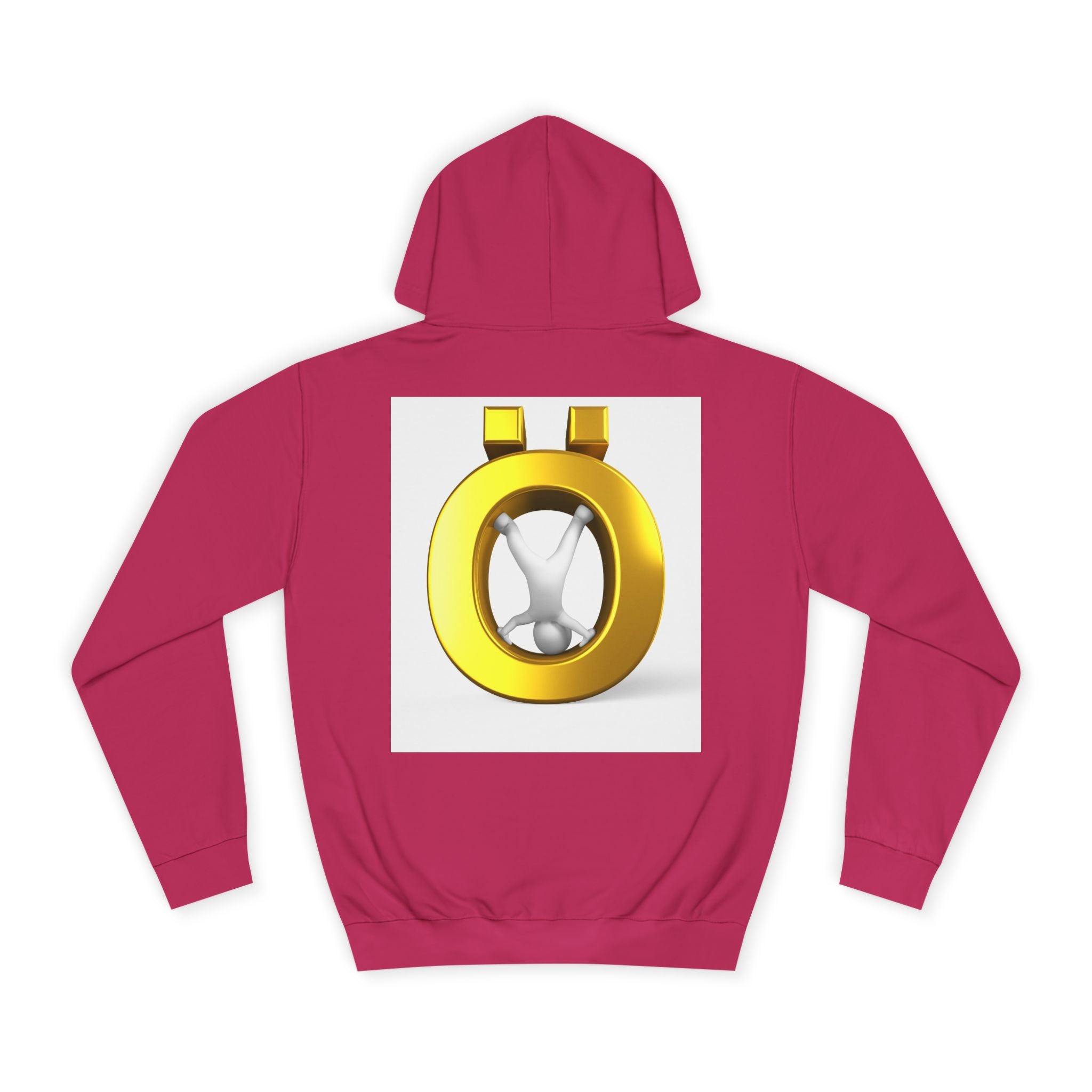 Gold Letter Ö Hoodie | Minimal Jewelry Logo, White Pullover