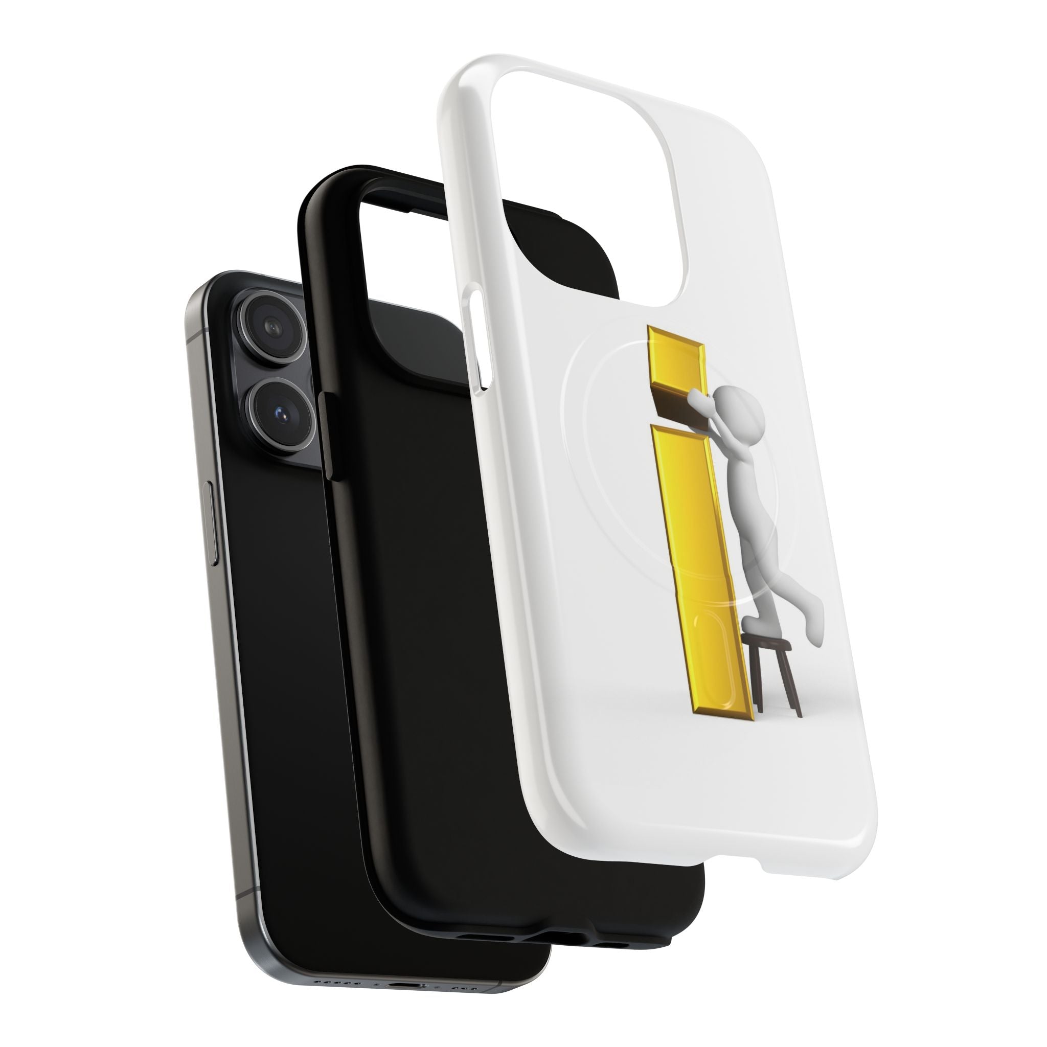 3D Character Gold Letter i phone case | Tough Magnetic Case