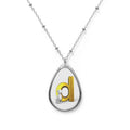 Oval Necklace Gold Letter d.