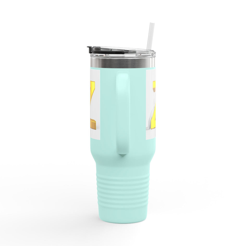 Gold 3D Letter Z Travel Mug | 40oz Insulated Tumbler