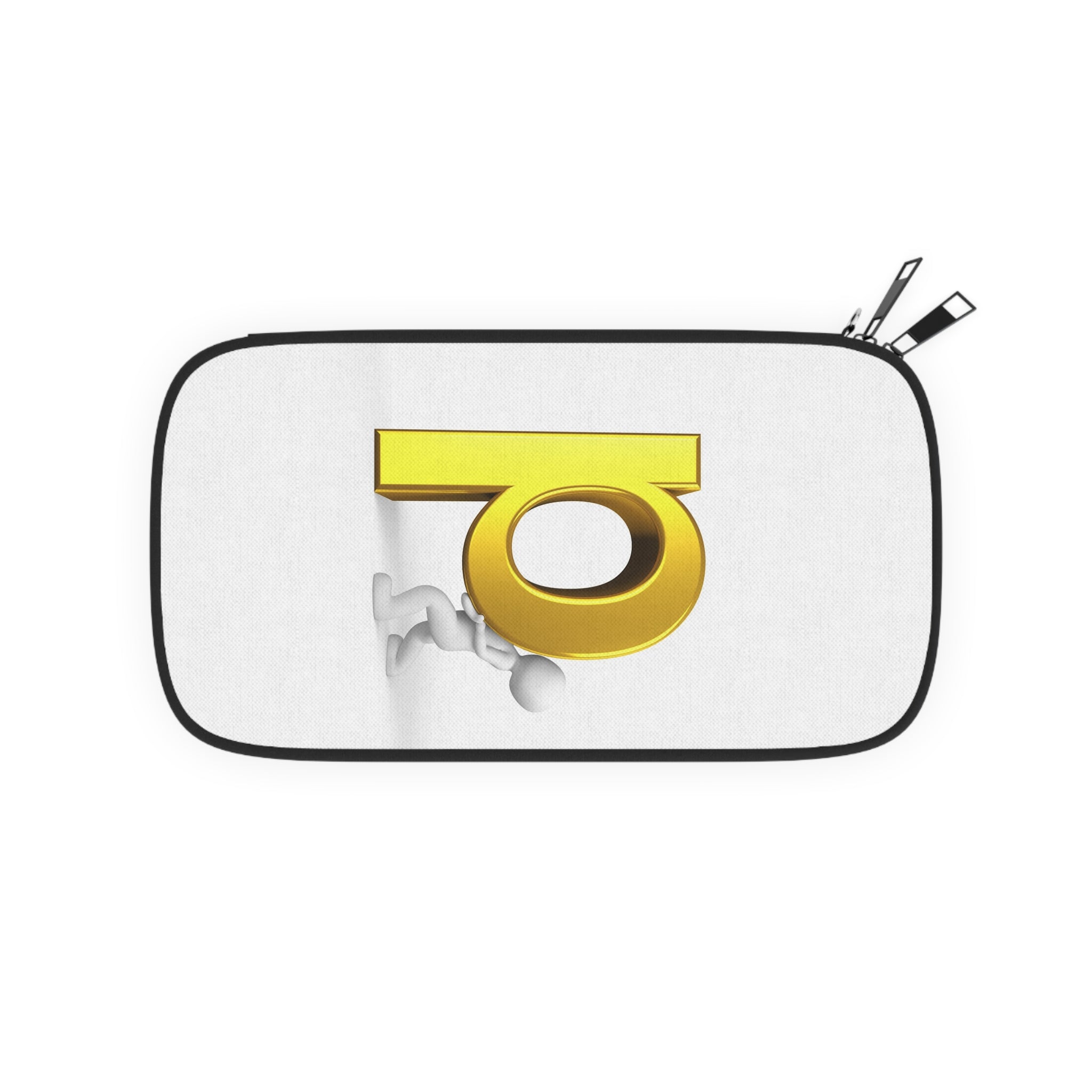 Golden Letter P Illustration Passport Wallet | Monogram Initial Travel Sleeve