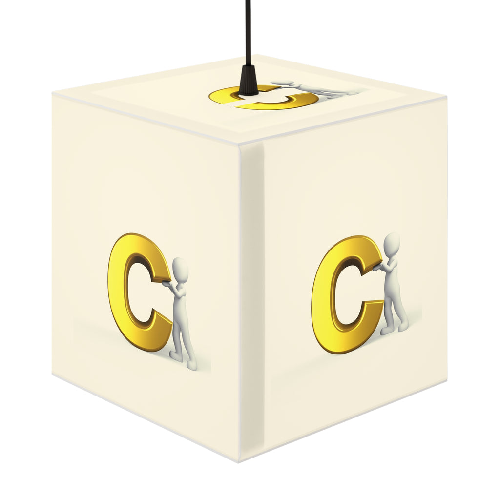 3D Letter C Cube Lamp | Alphabet Nursery Light | Kids Room Decor