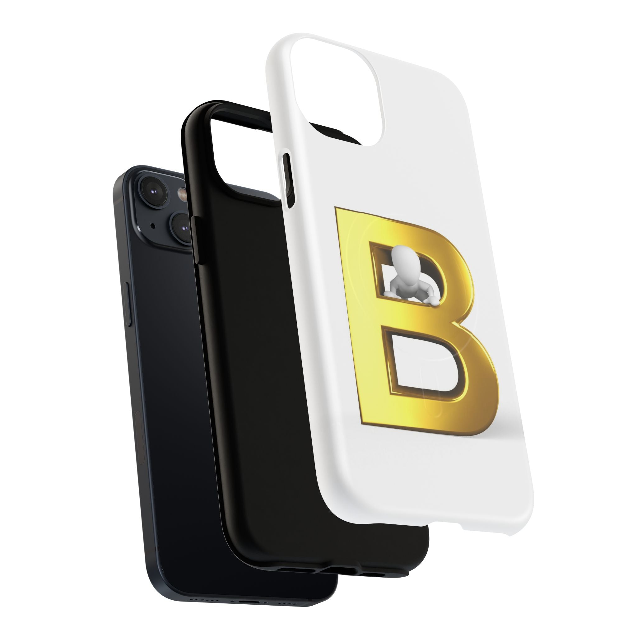 Gold 3D Letter B phone case | Tough Magnetic Case
