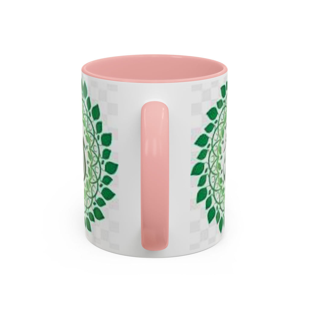 Allah Calligraphy Mug | Green Mandala Accent Coffee Mug