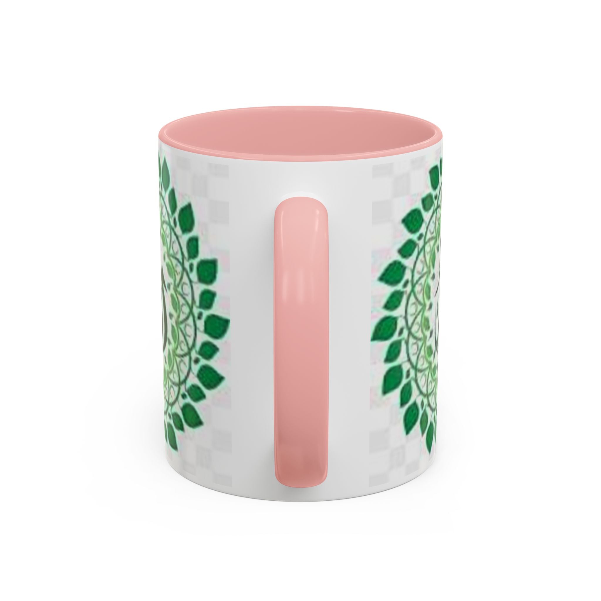 Allah Calligraphy Mug | Green Mandala Accent Coffee Mug