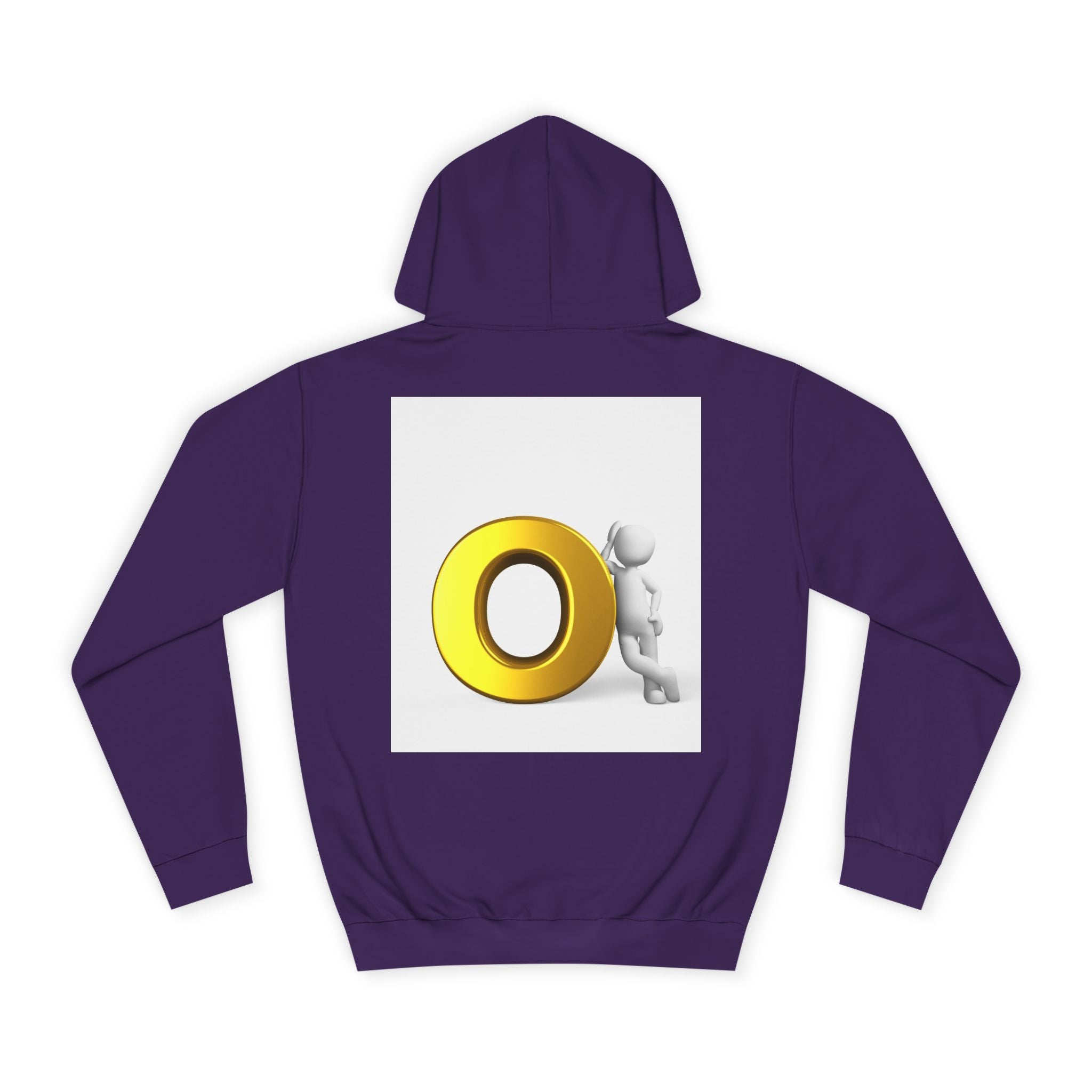 Gold O Letter with 3D Figure Hoodie | Monogram O Sweatshirt