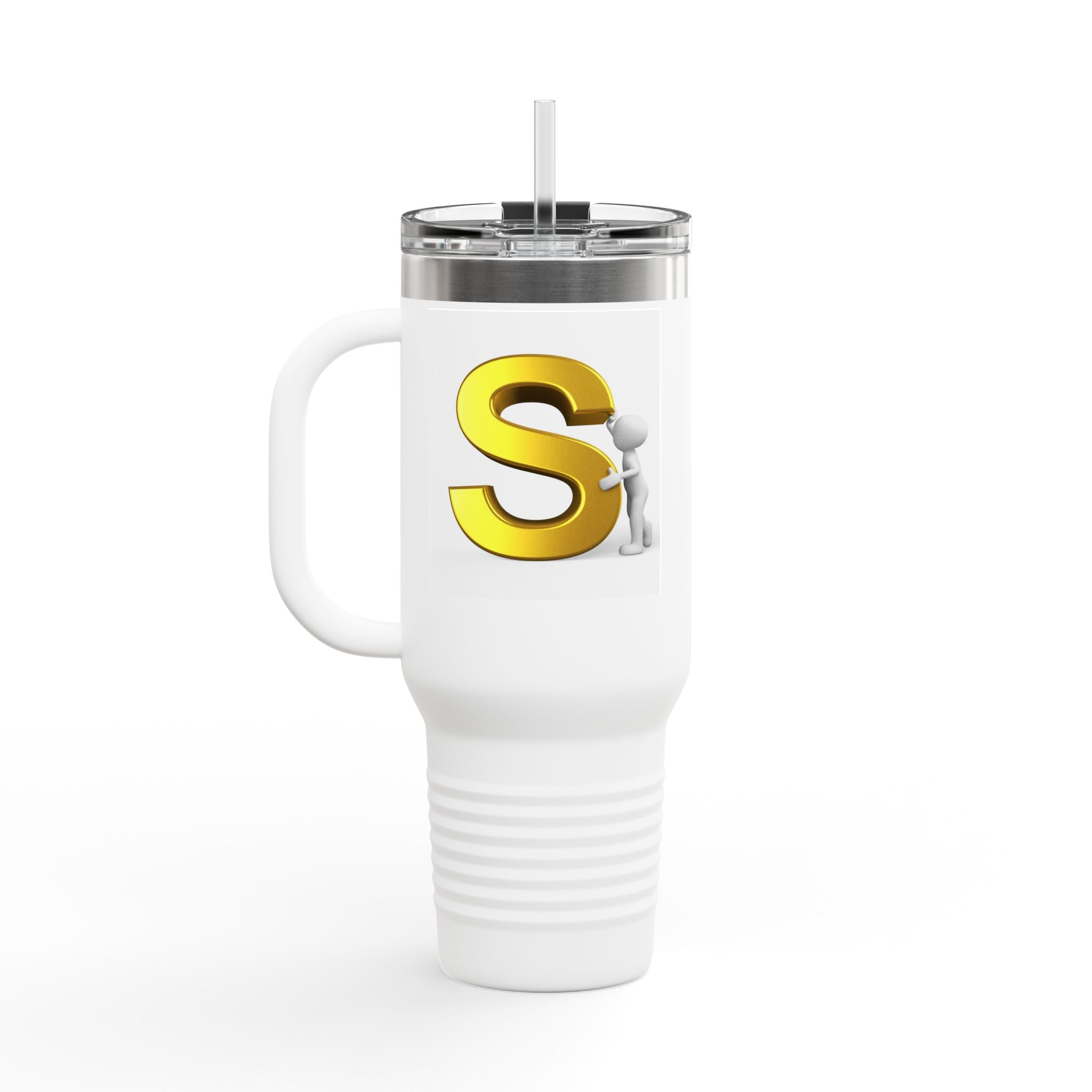 Large Gold Letter S monogram | Travel Mug