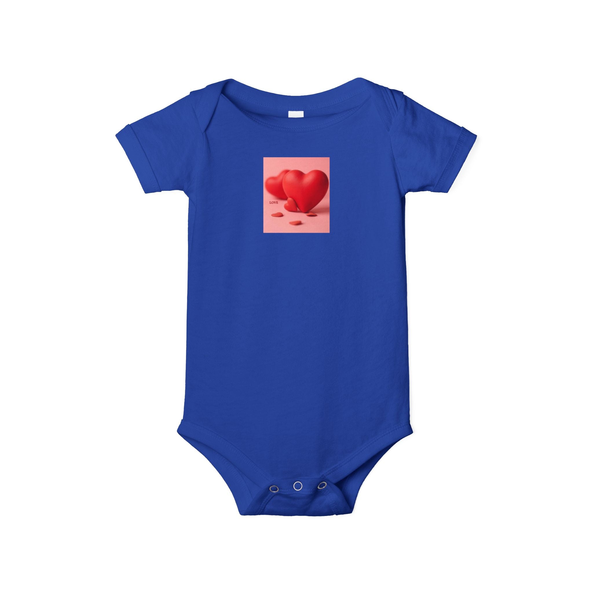 Body bébé illustration cœur rouge | Grenouillère bébé mignonne Saint-Valentin