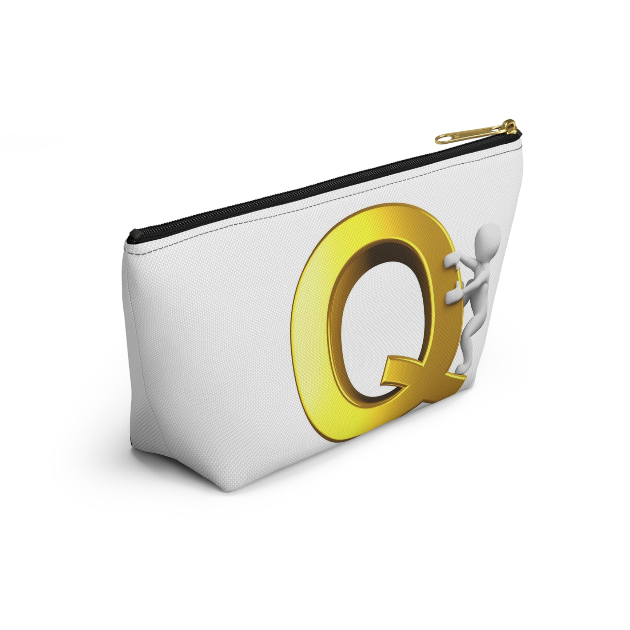Gold Letter Q Climbing Figure Accessory Pouch