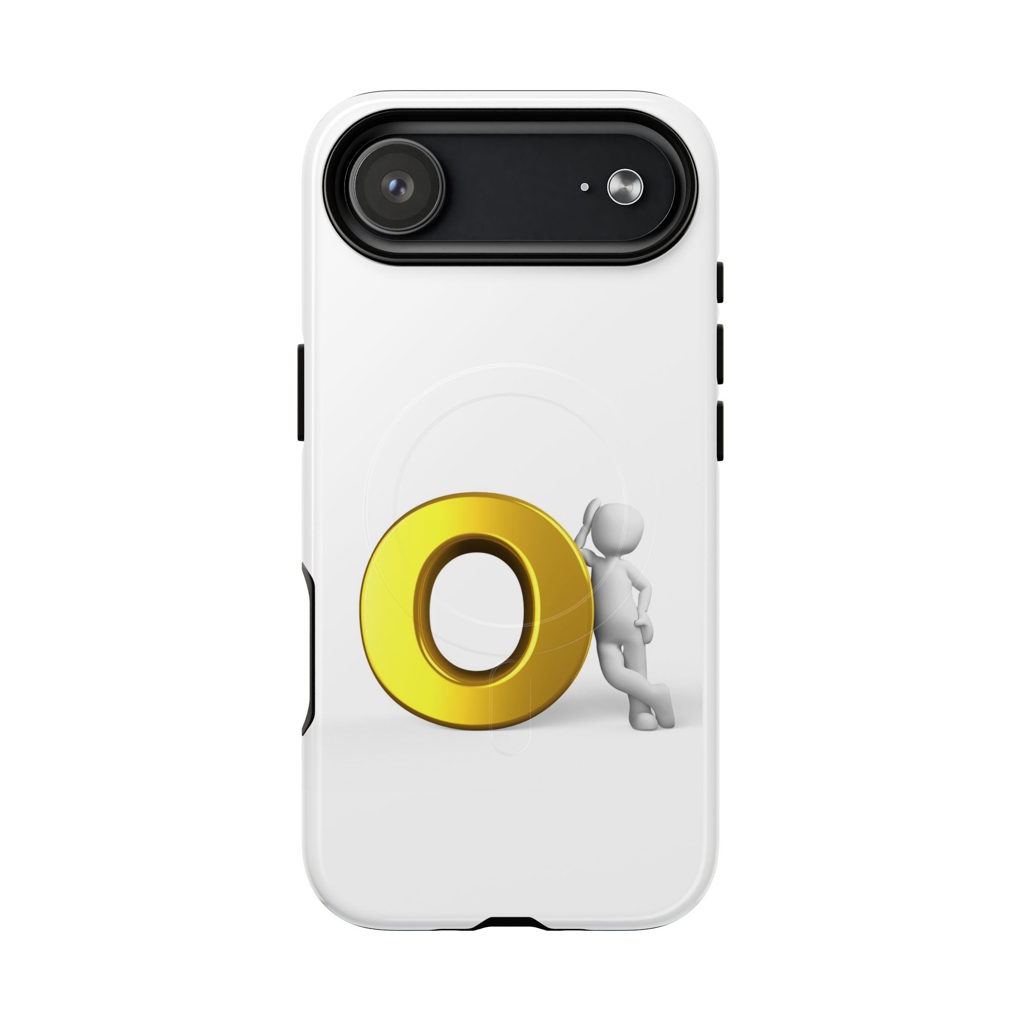 3D Gold Letter O Character phone case | Tough Magnetic Case, magnetic compatible