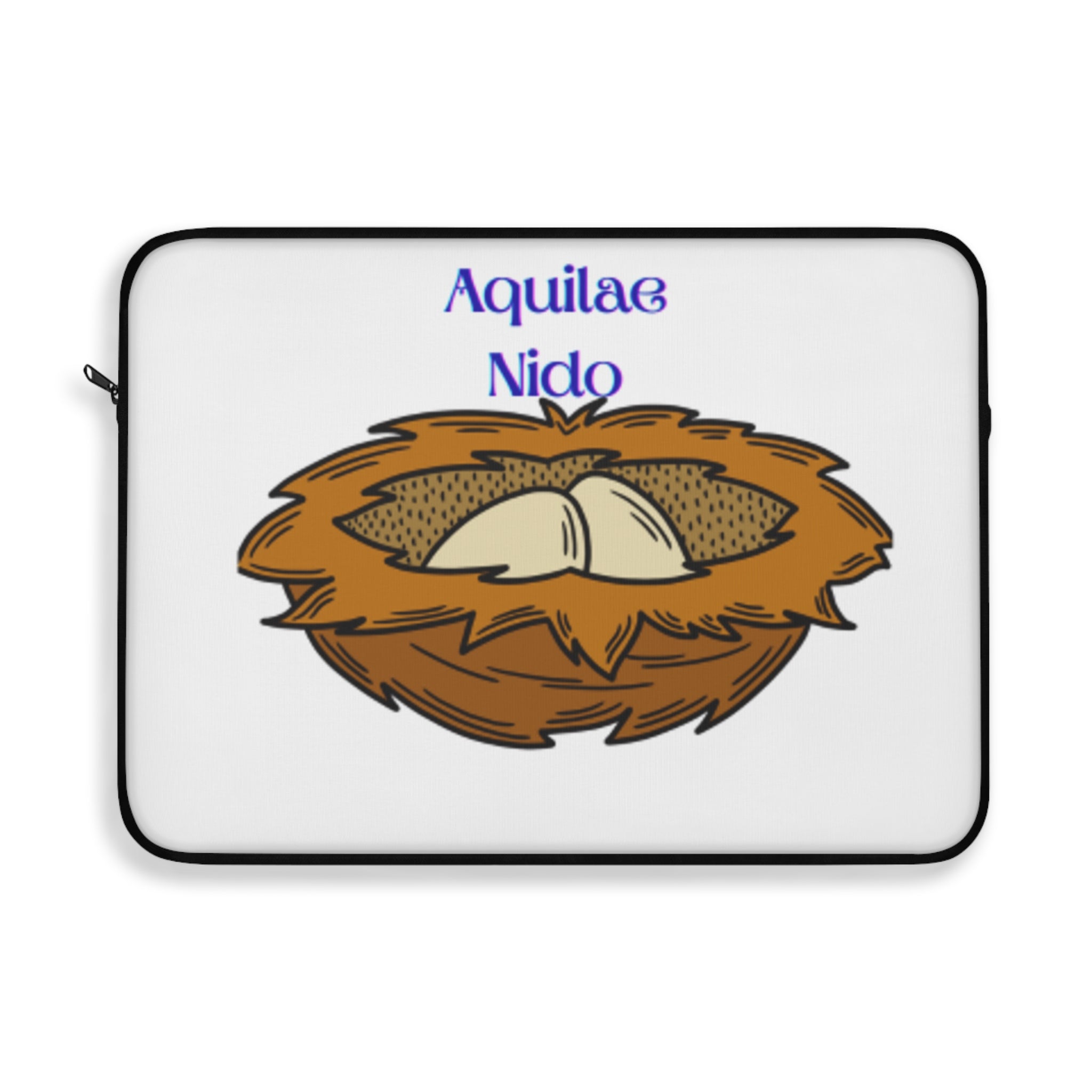 Housse d'ordinateur portable illustration nid Aquilae Nido | Motif nid d'oiseau et œufs