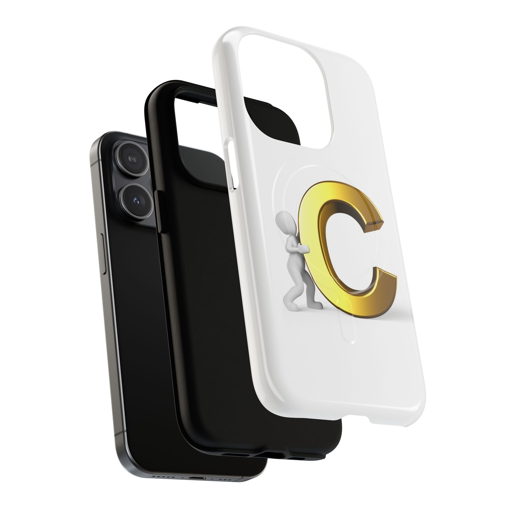 Gold Letter C Monogram Phone Case | Tough Magnetic Case