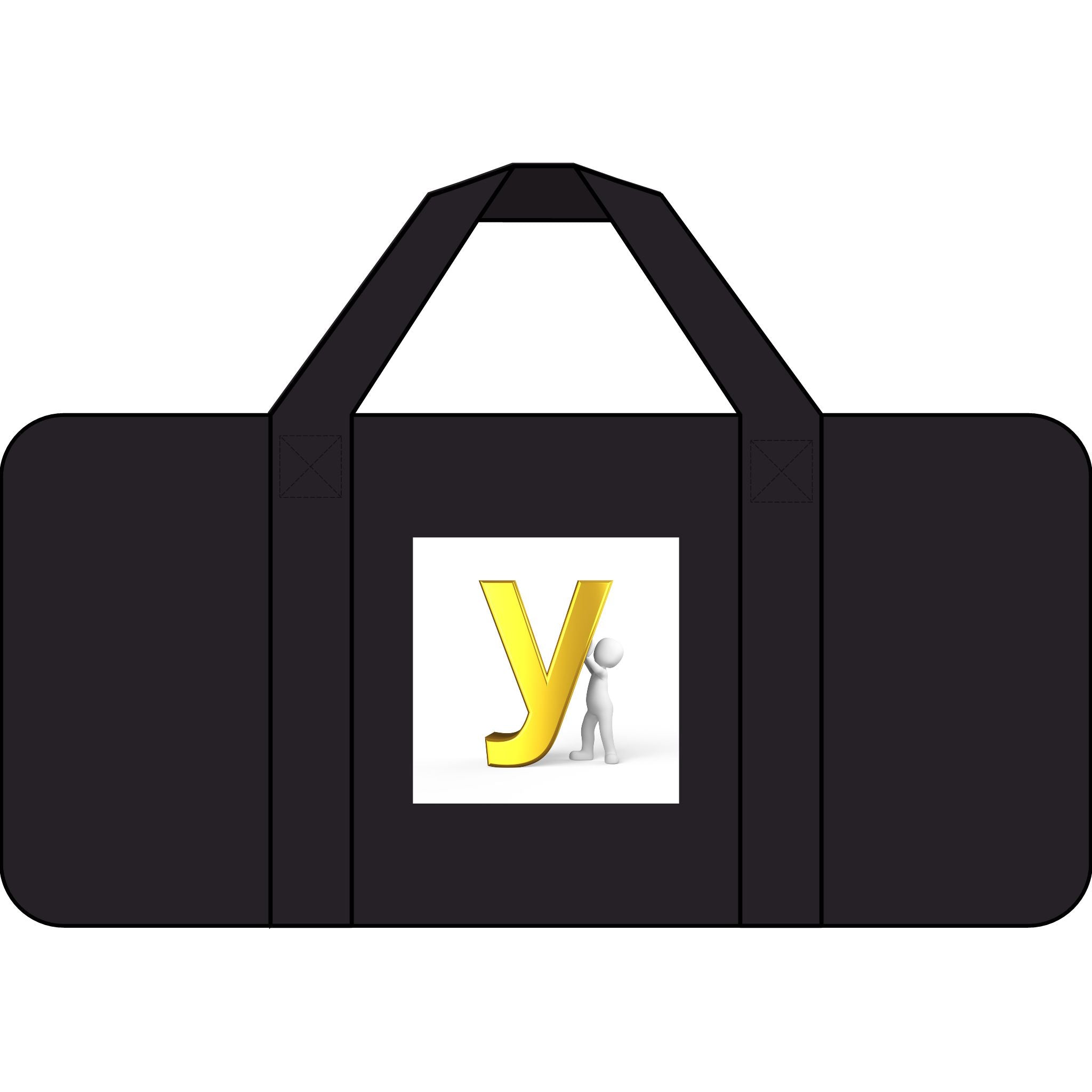 Yellow Letter Y Logo Duffel Bag | Checker or Camo Strap Options