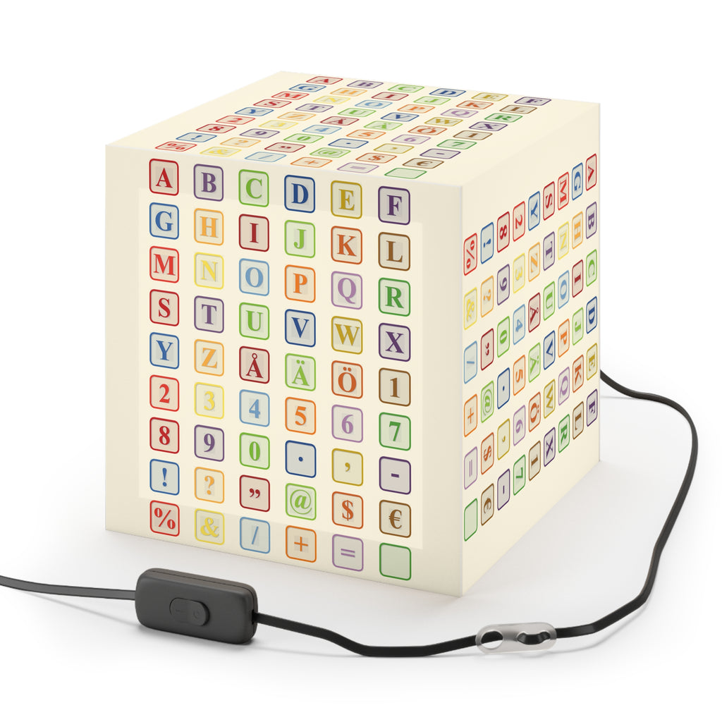Alphabet Blocks Light Cube Lamp | Colorful Letter & Number Nursery Decor