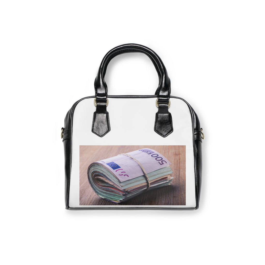 Rolled Euro Banknotes Shoulder Handbag | Money Print Purse