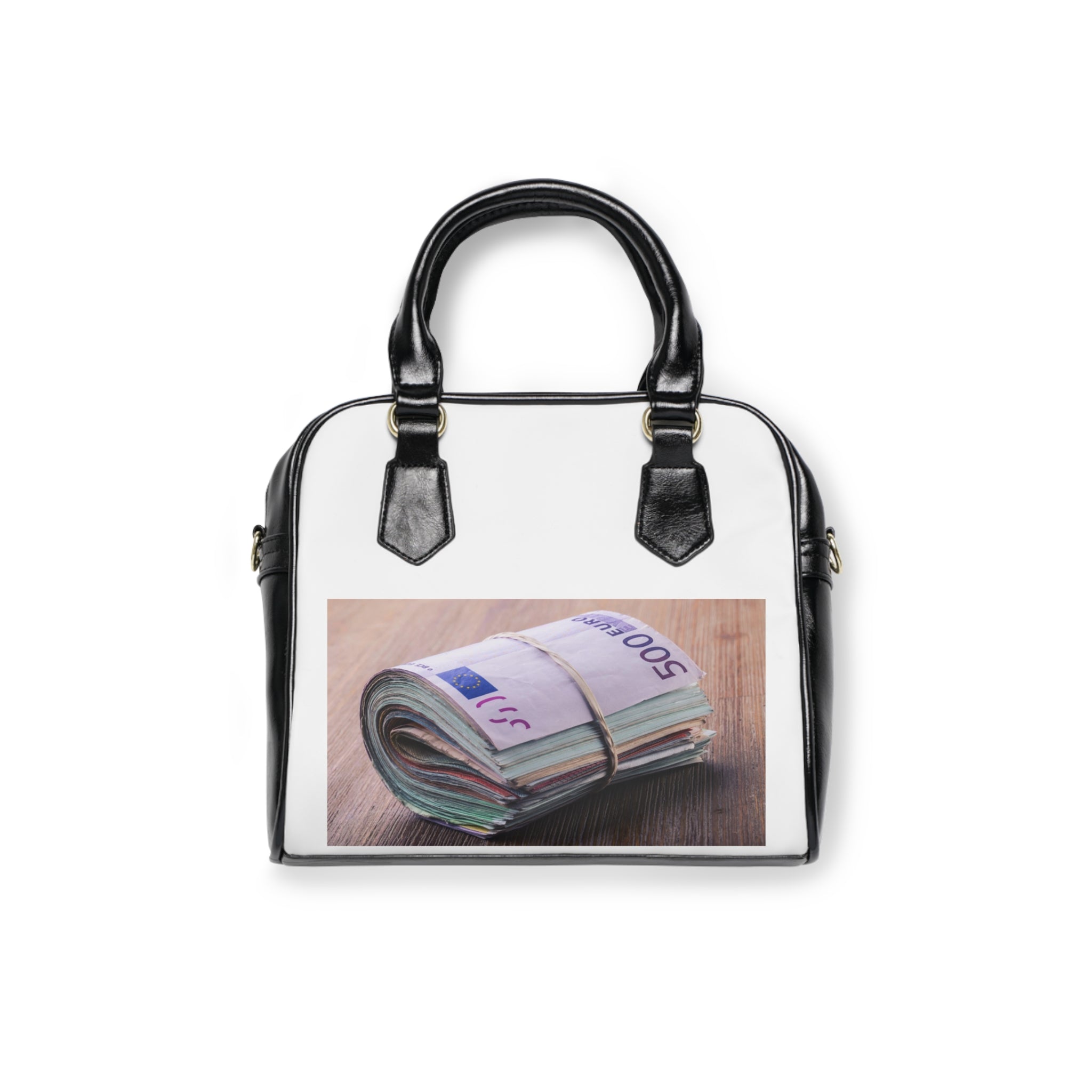 Rolled Euro Banknotes Shoulder Handbag | Money Print Purse