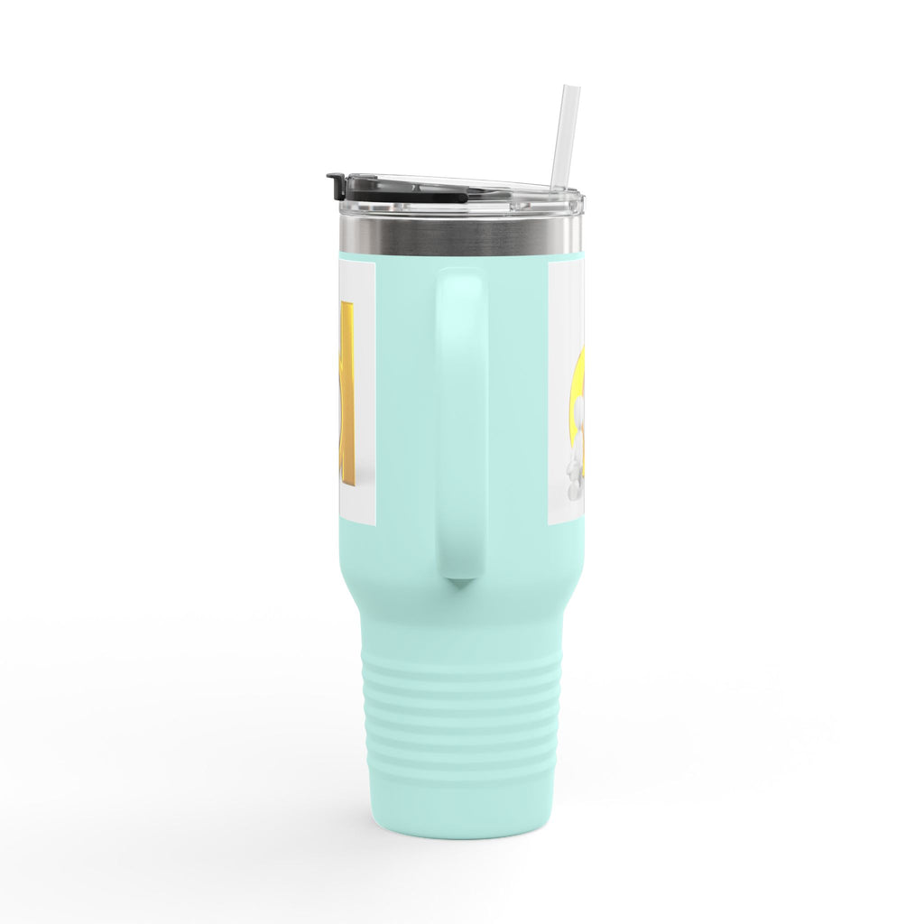 Gold Letter D Initial Travel Mug | 40oz Insulated Tumbler