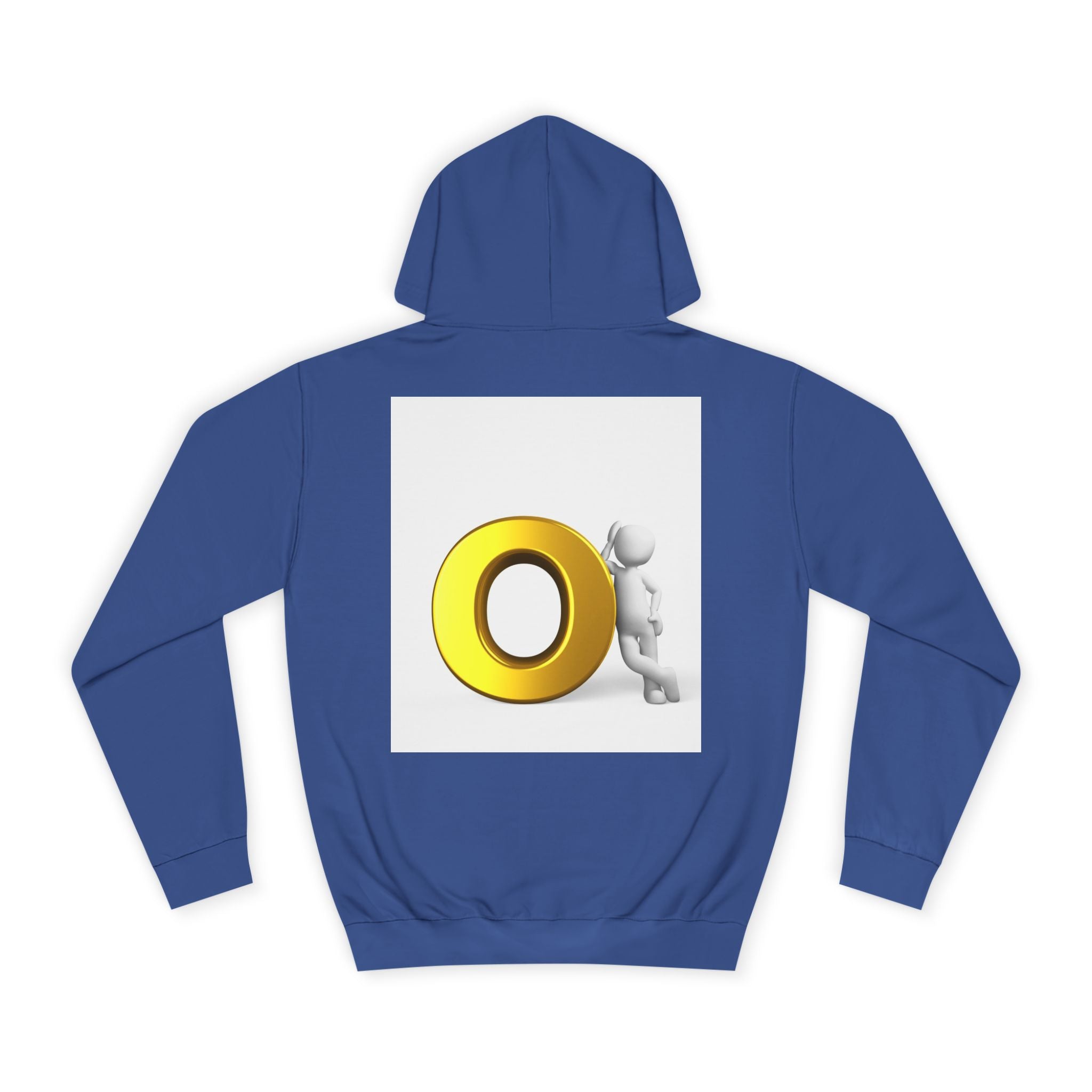 Gold O Letter with 3D Figure Hoodie | Monogram O Sweatshirt