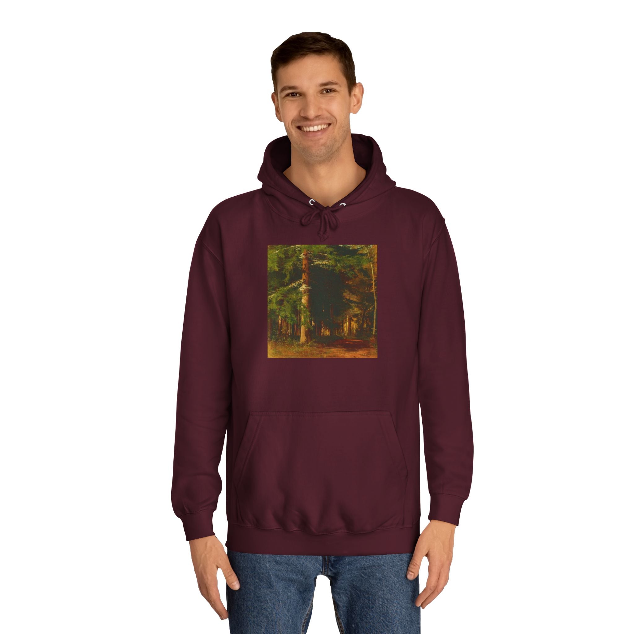 Forest Painting Hoodie | Vintage Woodland Trees Sweatshirt