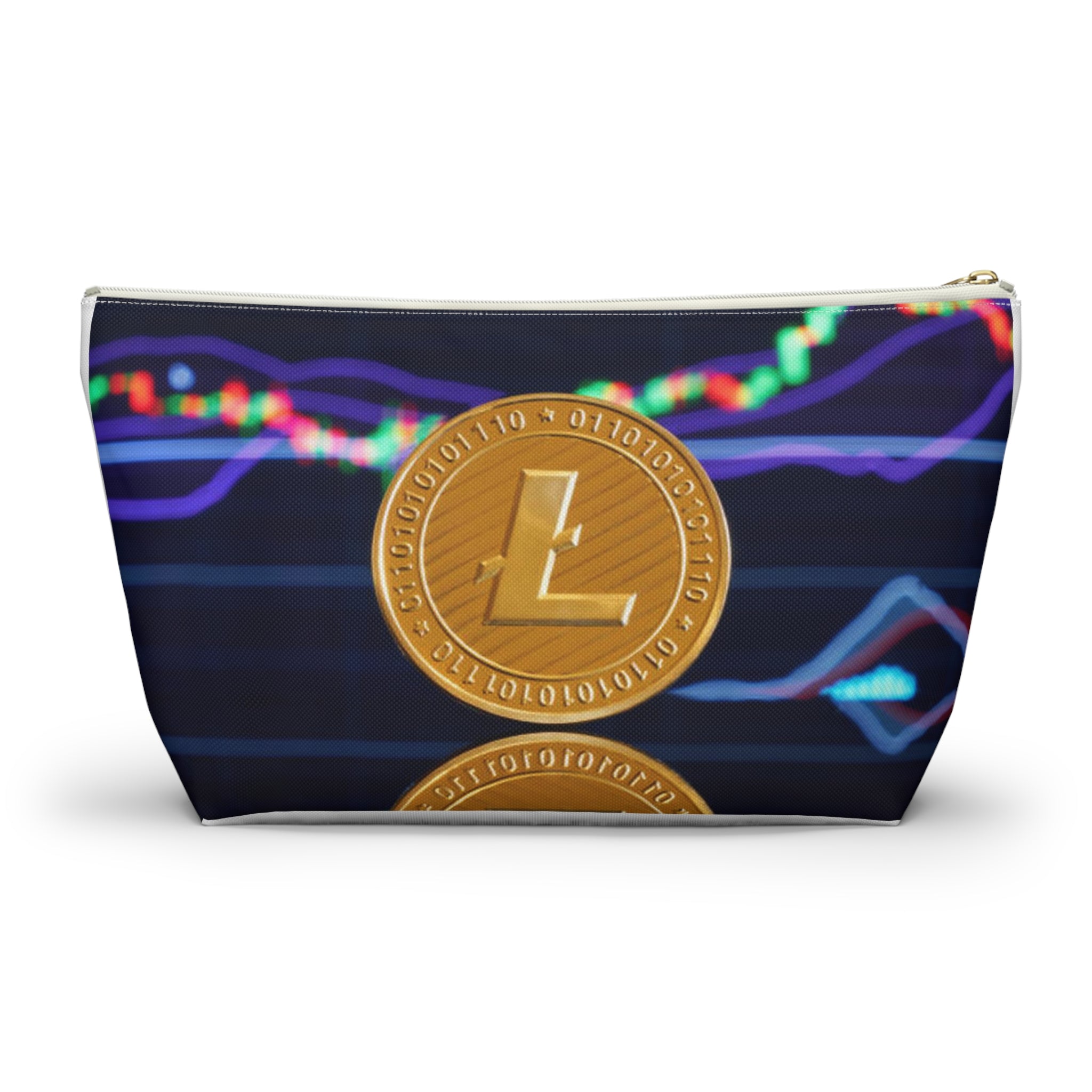 Litecoin Coin Crypto Chart Accessory Pouch