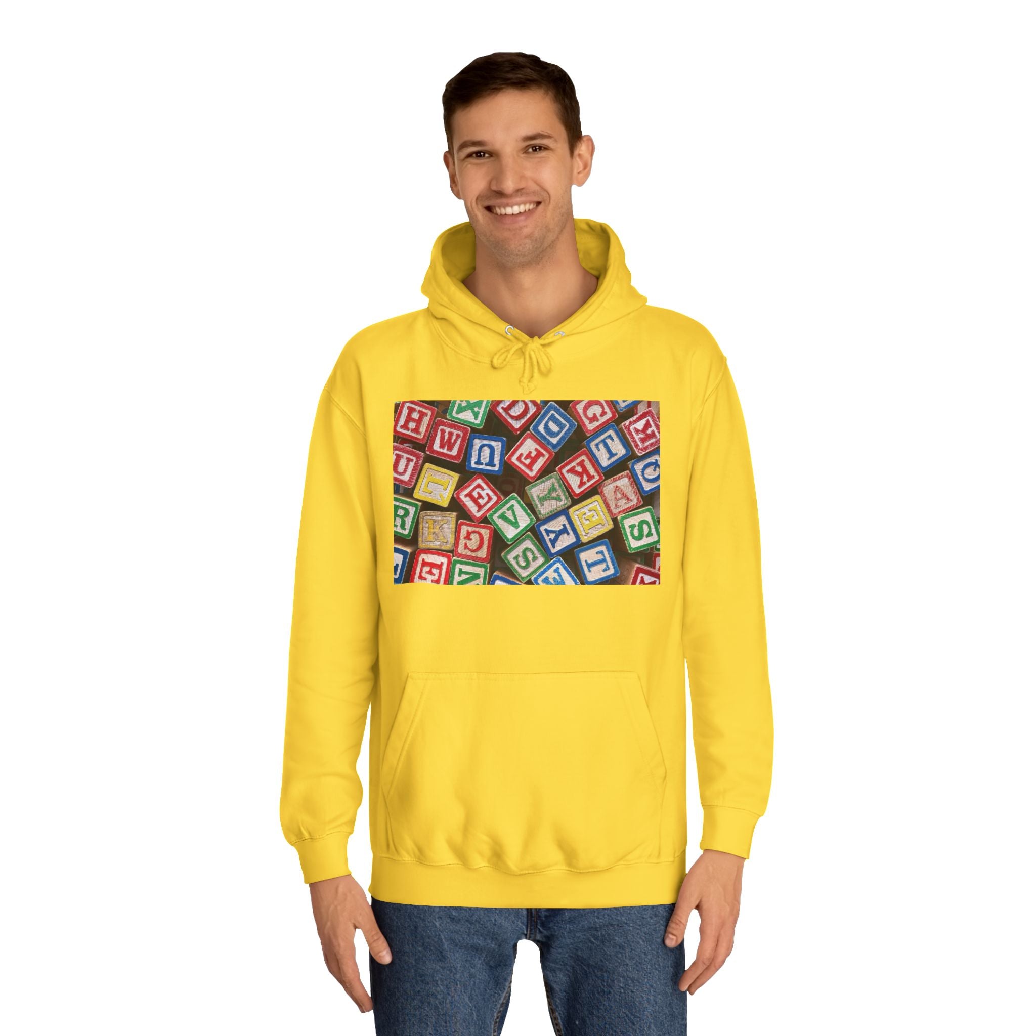 Colorful Alphabet Blocks Hoodie | Kids Letter Blocks Design