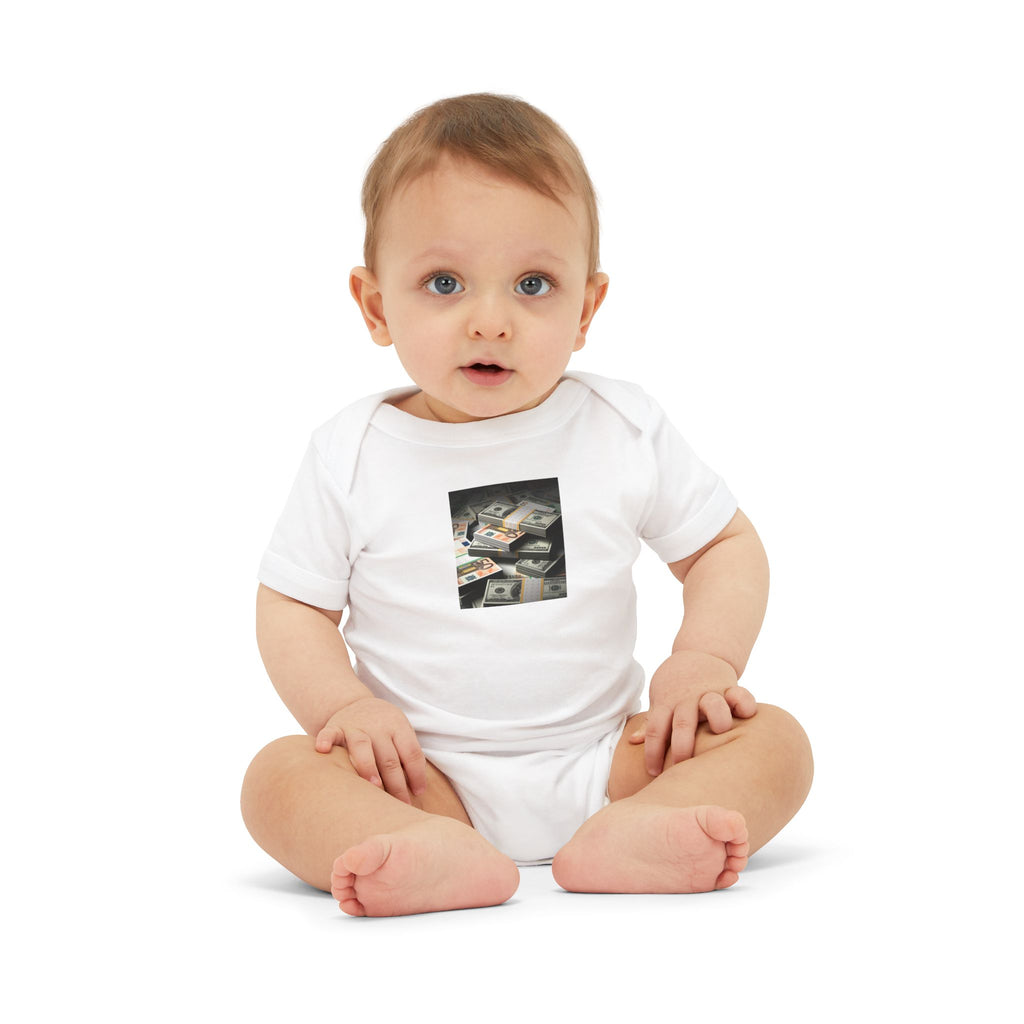Stack Of Cash Infant Onesie | Baby Bodysuit Photography Print
