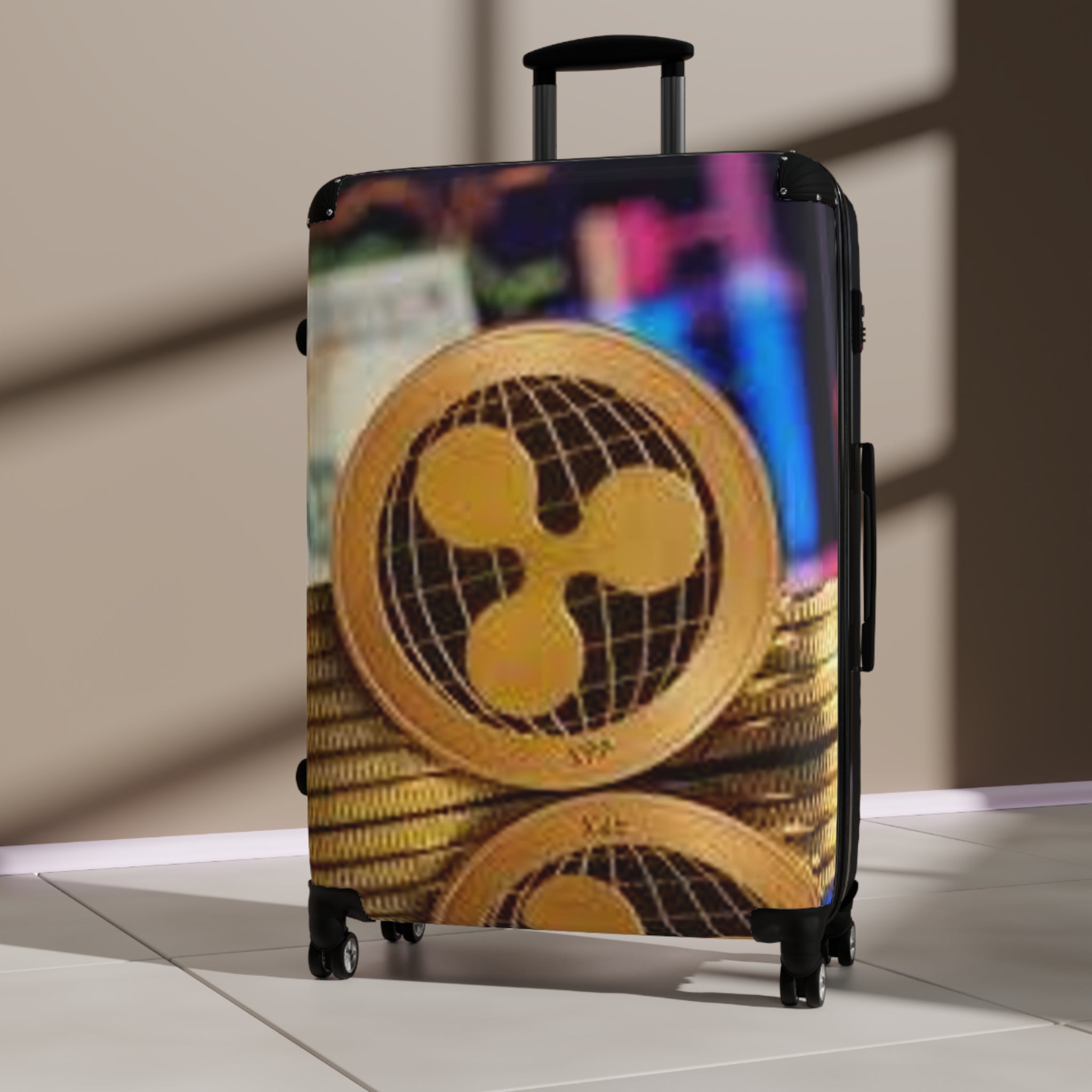 Ripple Crypto Coin Suitcase | Luggage Cover, Cryptocurrency Travel Case
