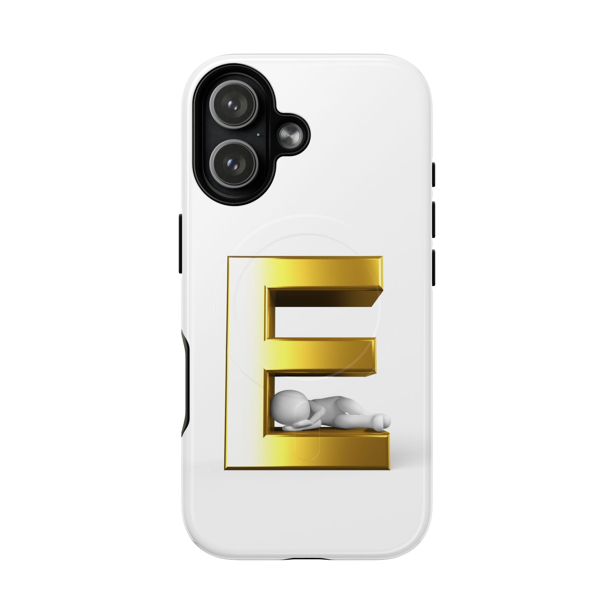 Gold Letter E monogram Phone Case | Magnetic Tough Case