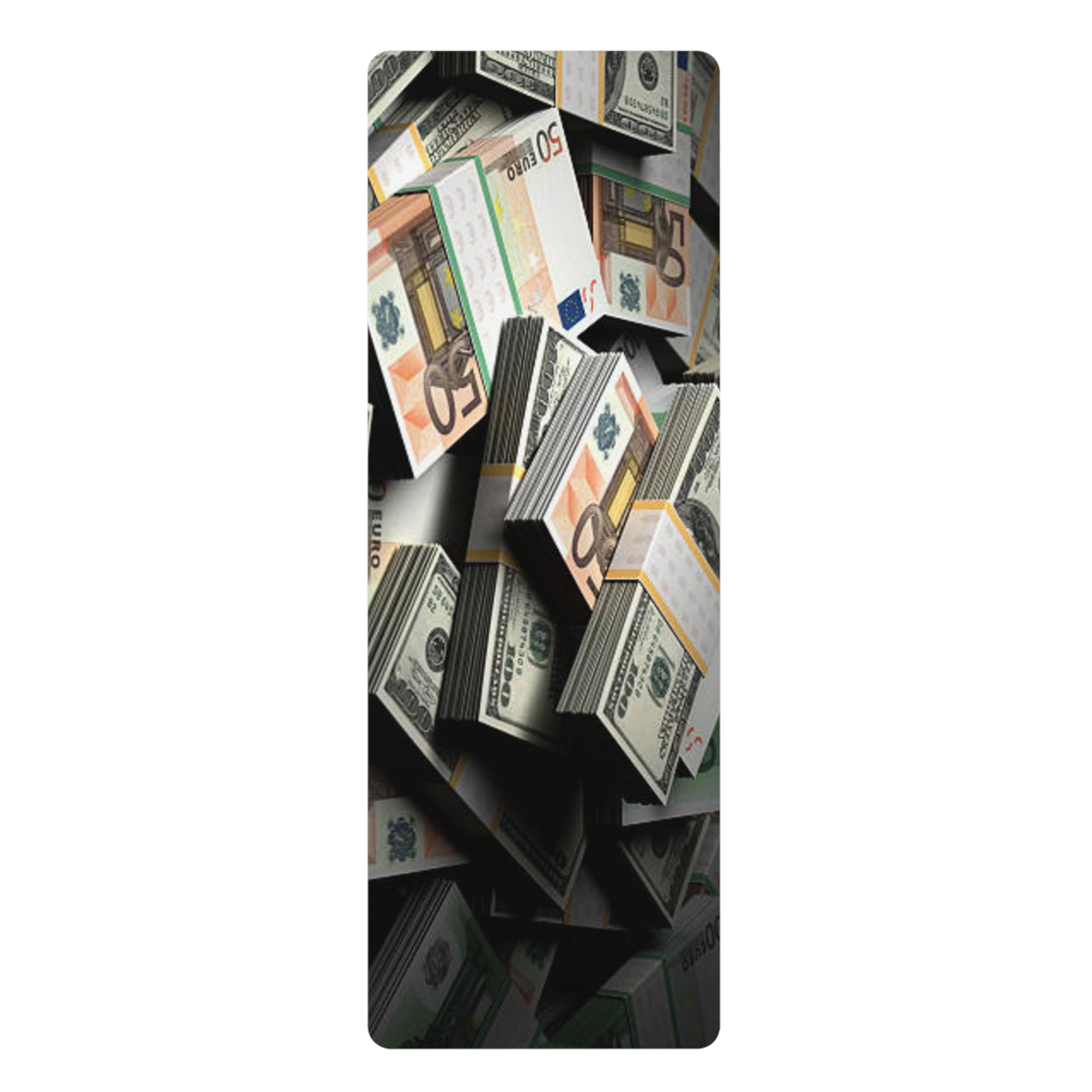Stacks of Cash Rubber Yoga Mat | Money Print, Dollar Bill Pattern