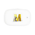 Gold Letter M with Worker Illustration UV Phone Sanitizer and Wireless Charging Pad