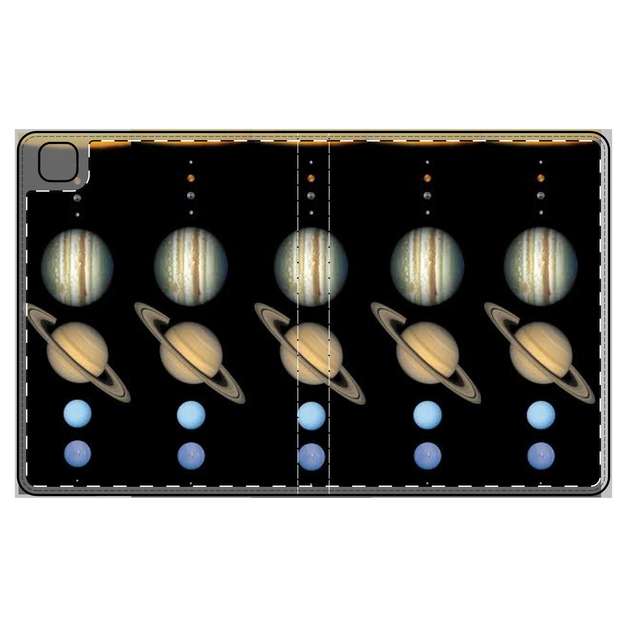 Vintage Planetary Chart Tablet Folio Case | Solar System Planets Design