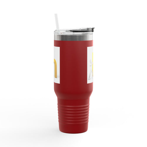 Lettre H en or 3D avec figurine | Mug de voyage