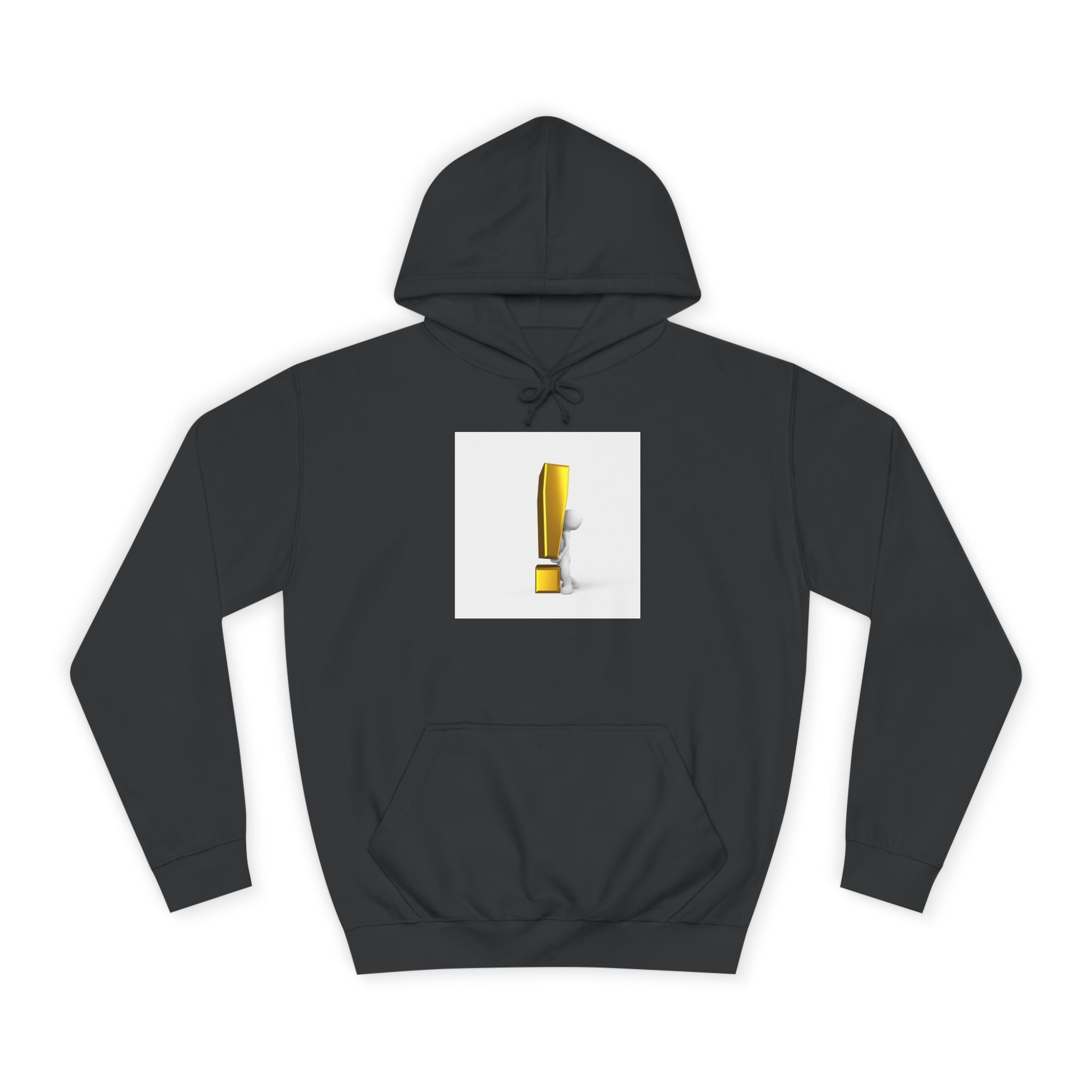 Gold Exclamation Mark Hoodie | Minimal Symbol Sweatshirt
