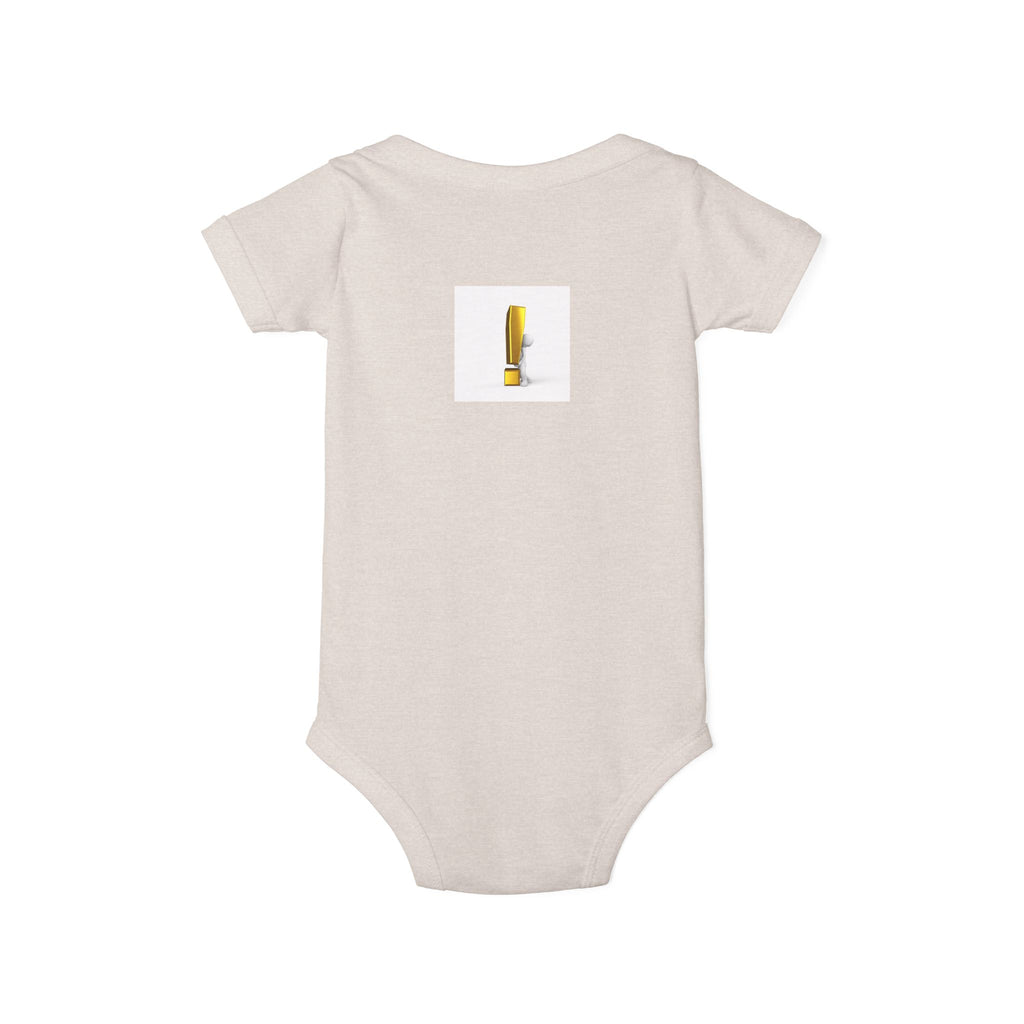 Yellow Exclamation Mark Onesie | Infant One Piece, Minimal Baby Bath Art