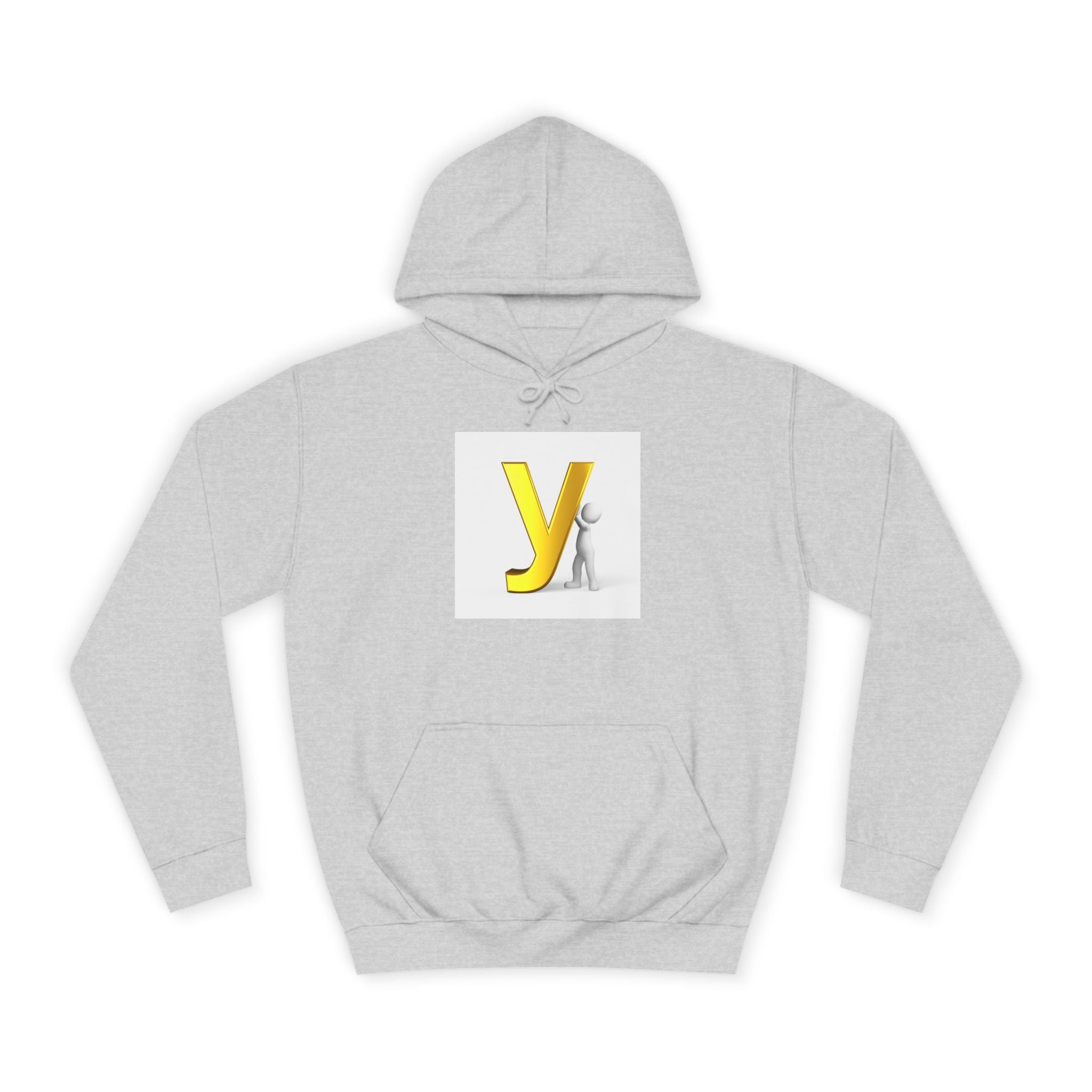 Sweat à capuche jaune 3D lettre Y | Sweat-shirt initial monogramme universitaire