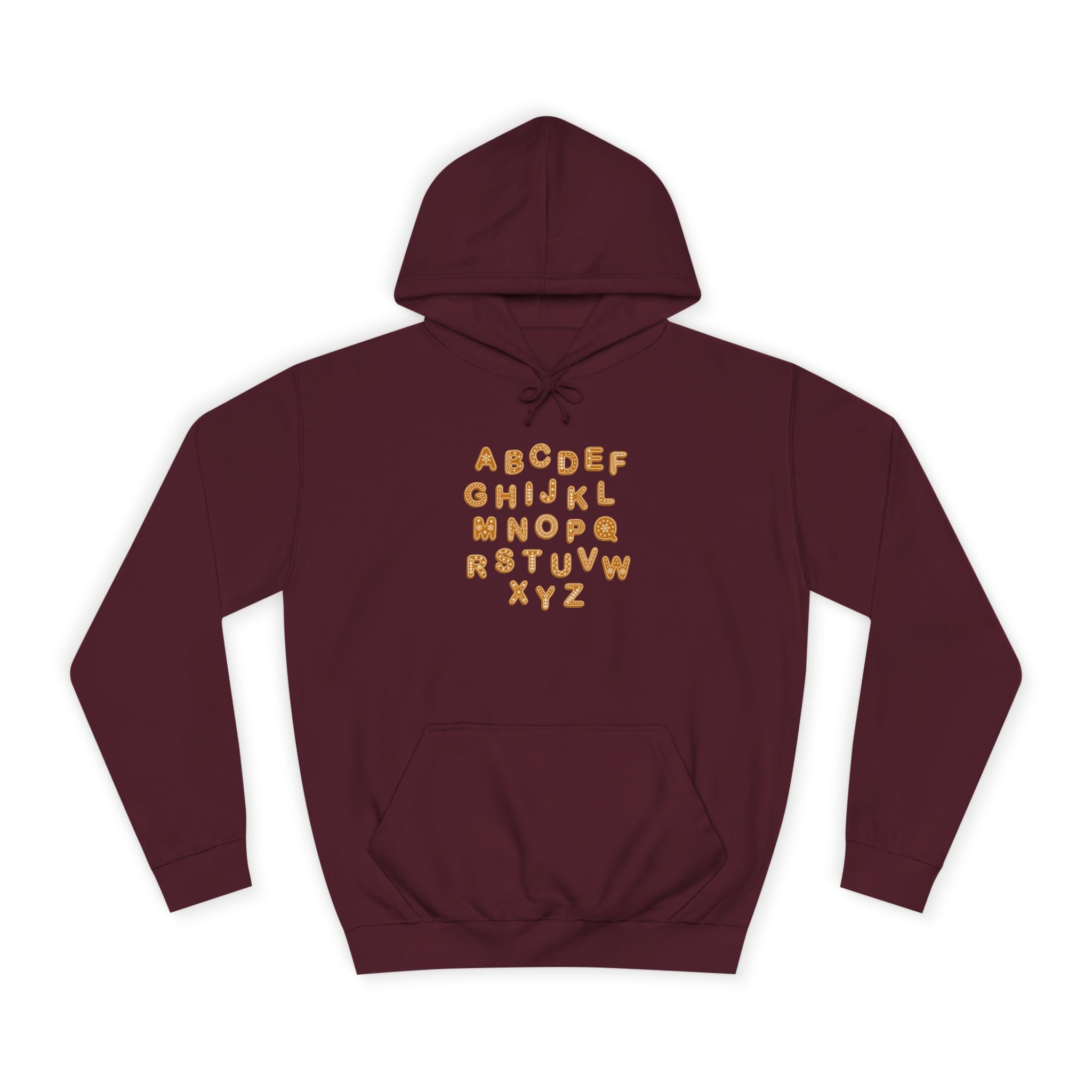 Sweat à capuche Alphabet Biscuits | Sweatshirt Lettres de A à Z Police Biscuits