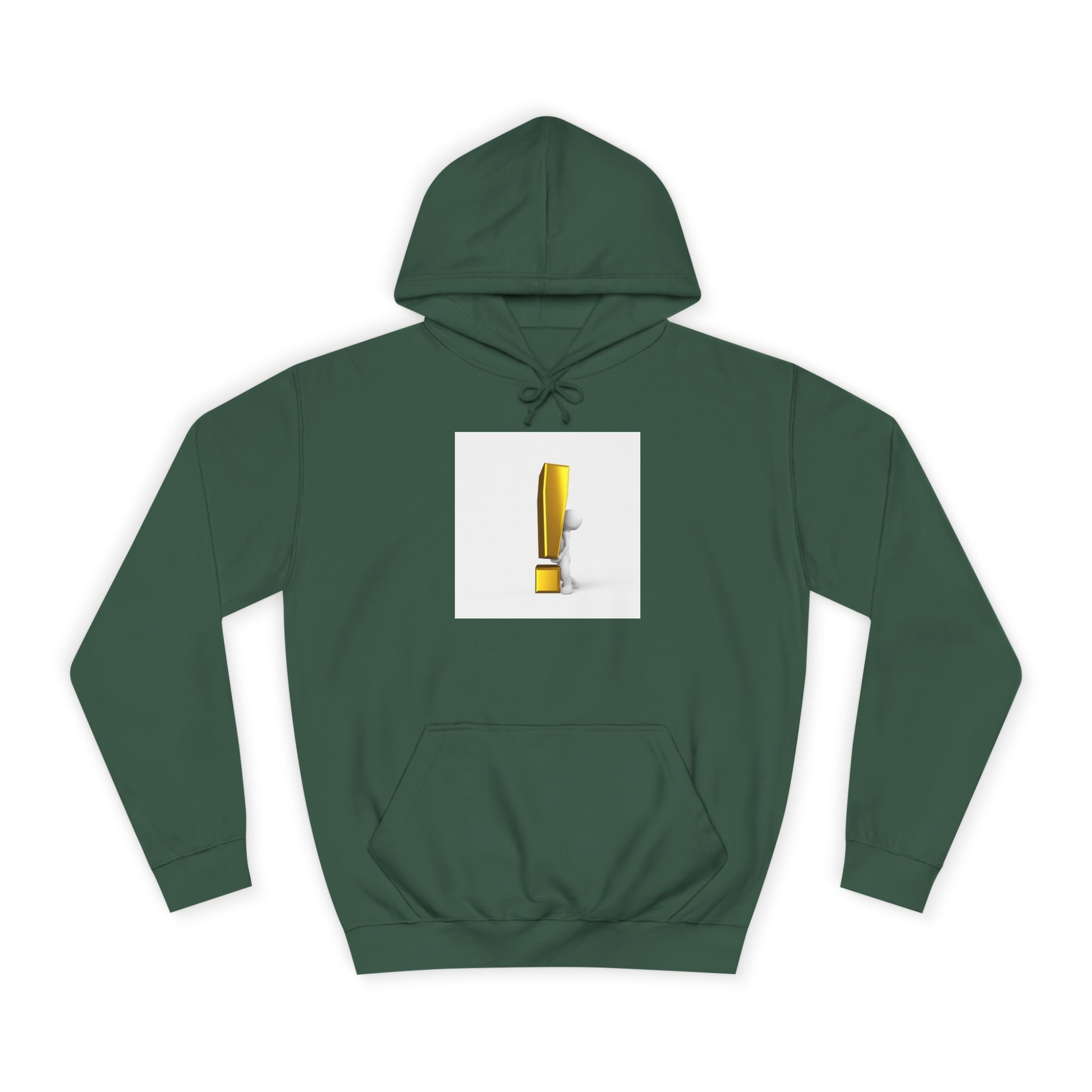 Gold Exclamation Mark Hoodie | Minimal Symbol Sweatshirt