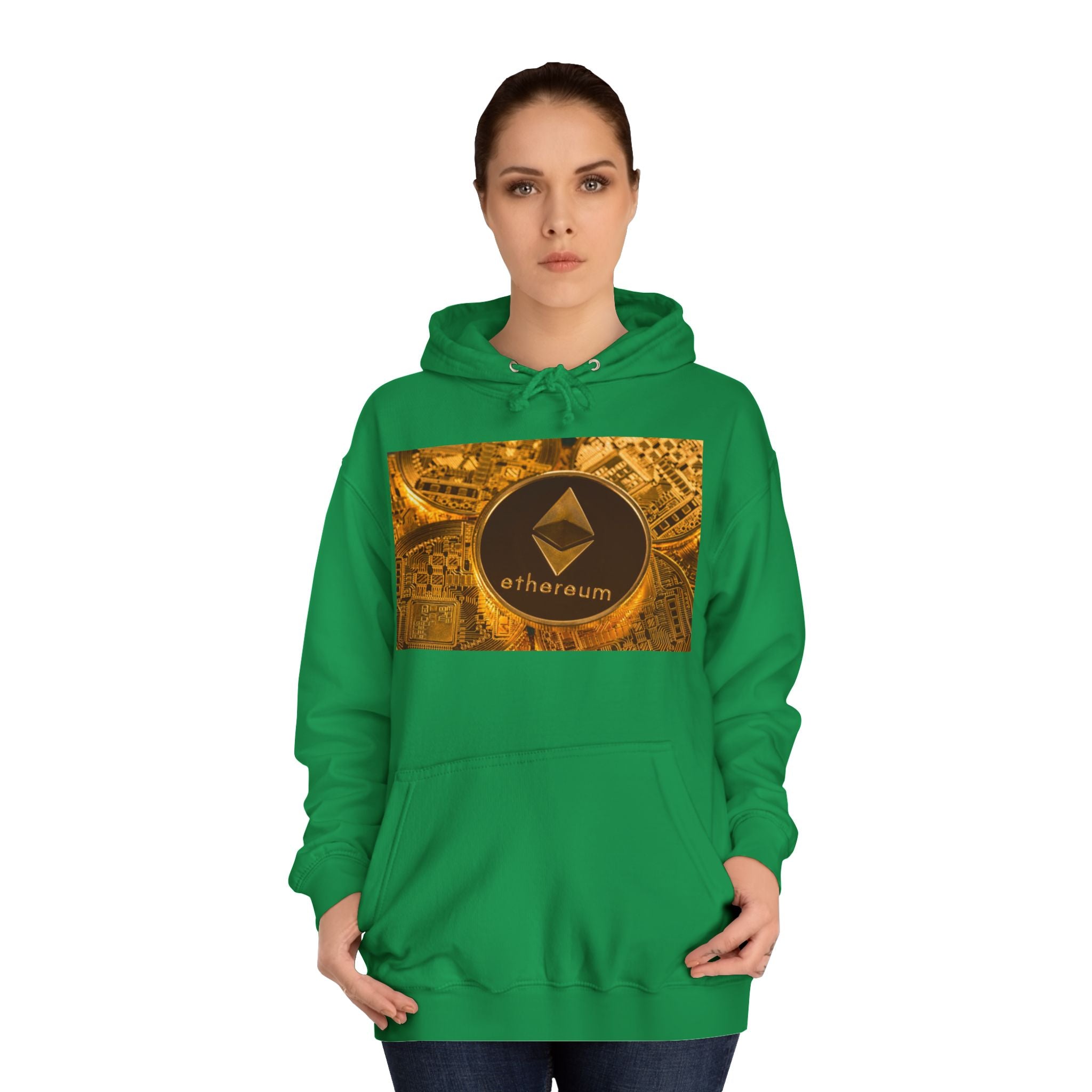 Ethereum Coin Hoodie | Crypto Logo Sweatshirt, Blockchain Design