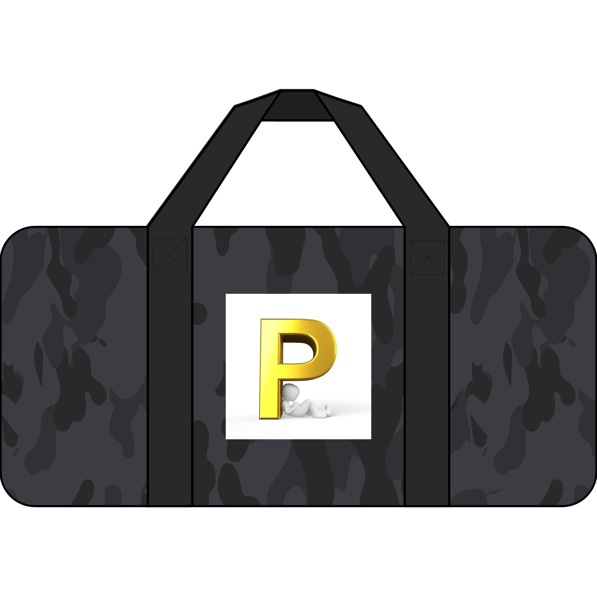 Gold Letter P Logo Tripper Duffel Bag | Checker Strap, Camo Option