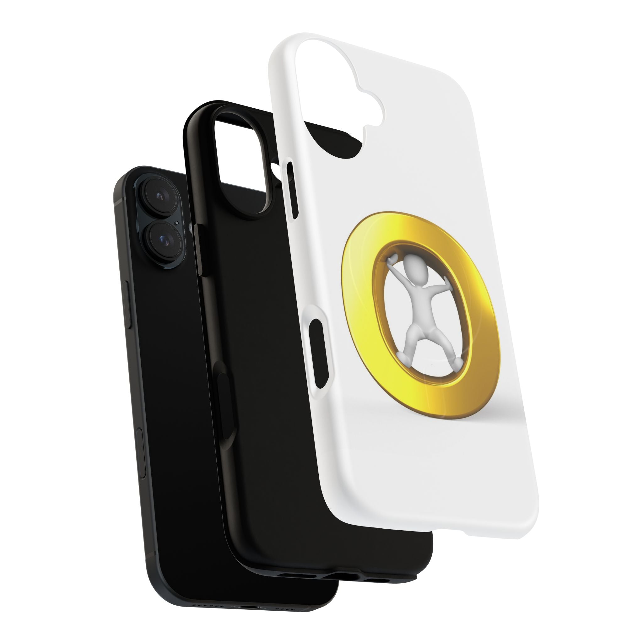 3D Gold Letter O Figure Phone Case | Tough Magnetic Case