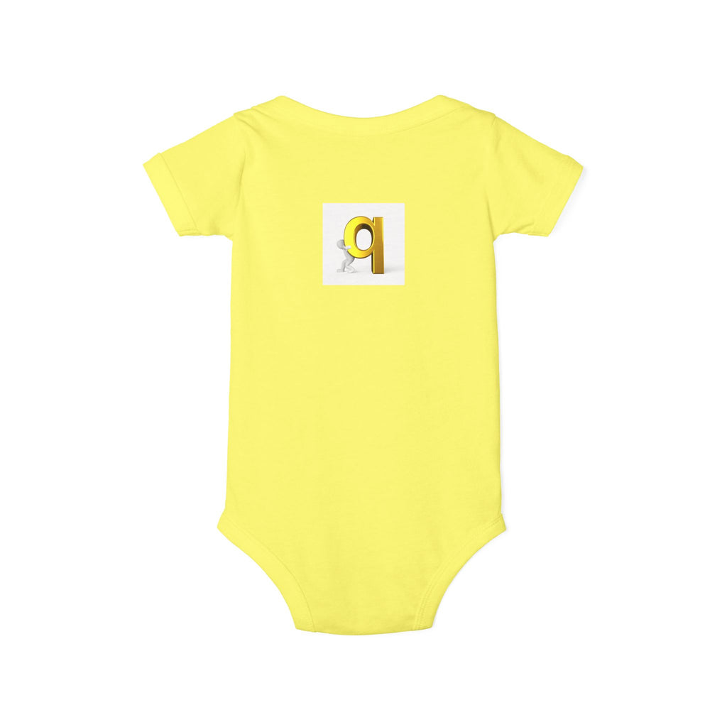 Letter q Illustration Onesie | Minimal Baby Bodysuit